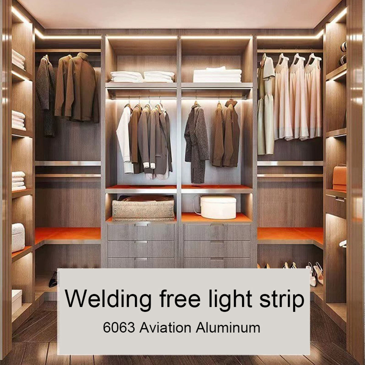 Gray BEACON aluminum wall panel profile with 0.4mm thickness, LED-compatible, 1.1cm width, model CH4-AL107 for wall installations.
