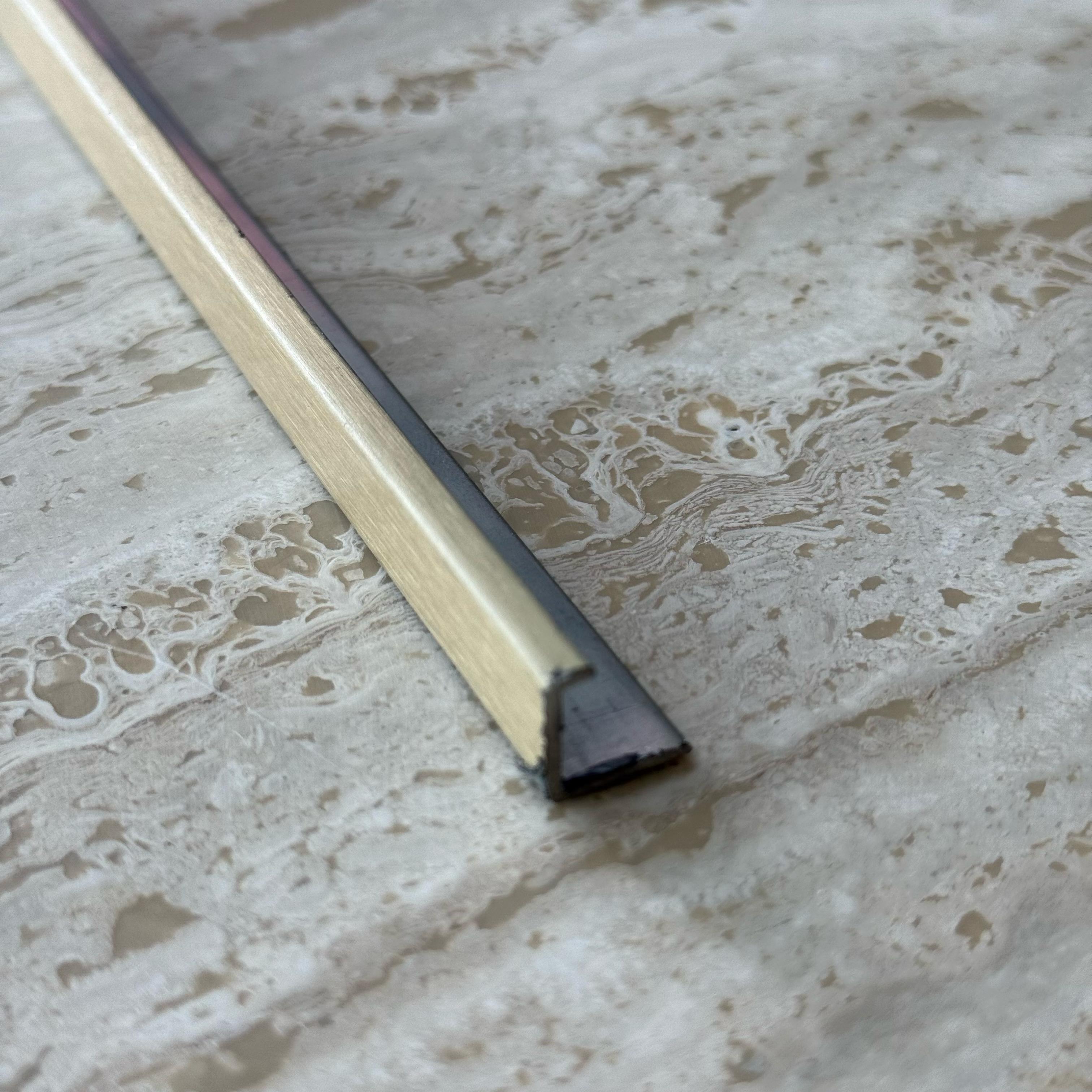 0.8mm Thickness (1cm) Stainless Steel Perforated Profiles - Gold - PR0056 - wall-panels-profiles - ebarza Furniture UAE | Shop Modern Furniture in Abu Dhabi & Dubai - مفروشات ايبازرا في الامارات | تسوق اثاث عصري وديكورات مميزة في دبي وابوظبي