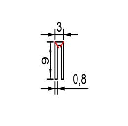 Black stainless steel U-shape profile wall panel with 0.8mm thickness, 1cm height, by BEACON for modern interior design.