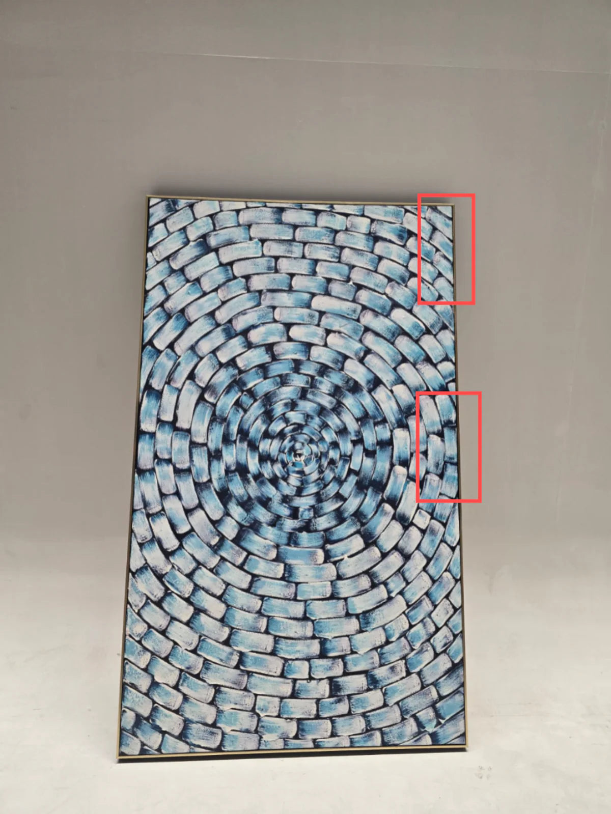 As Is - Mosaic Pattern Hand Painted Art Painting With Rose Gold Frame 120X200 Cm Soaap009