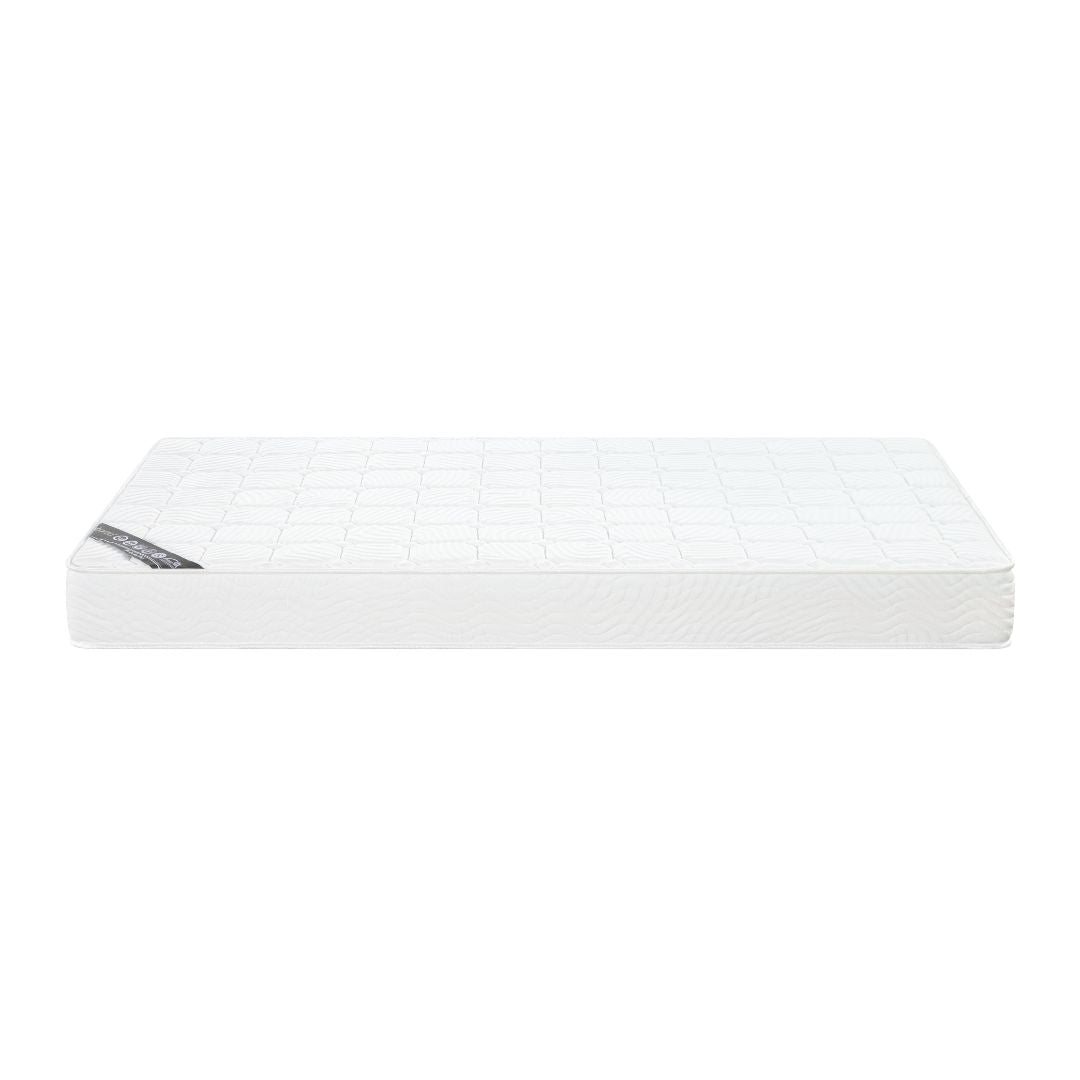 Cuddle single size mattress by BEACON, measuring 107x203x18 cm, with soft fabric cover and plush comfort for restful sleep.