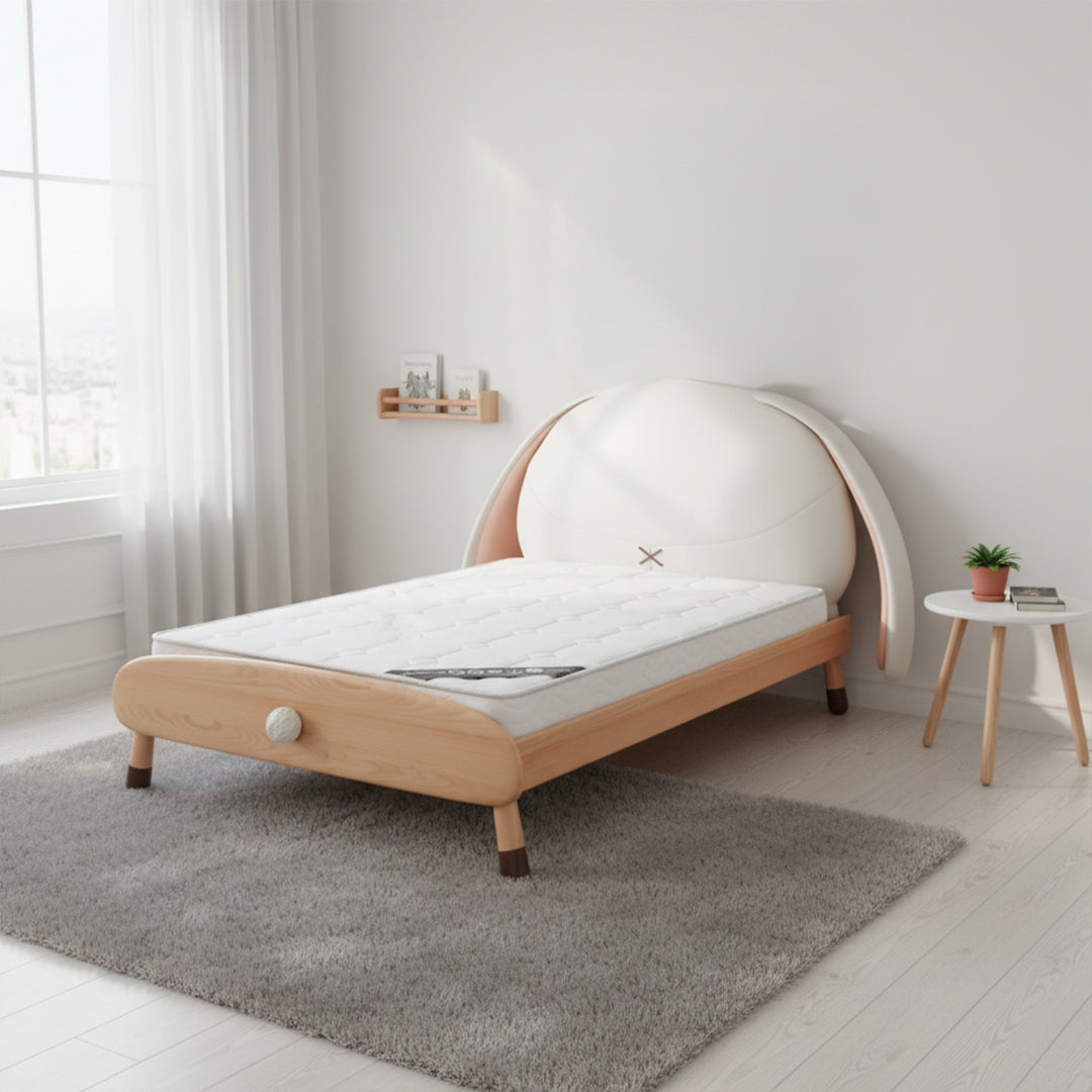 BEACON single size nightlight mattress 119x200x18 cm, shown with soft fabric and plush surface for comfortable sleep.