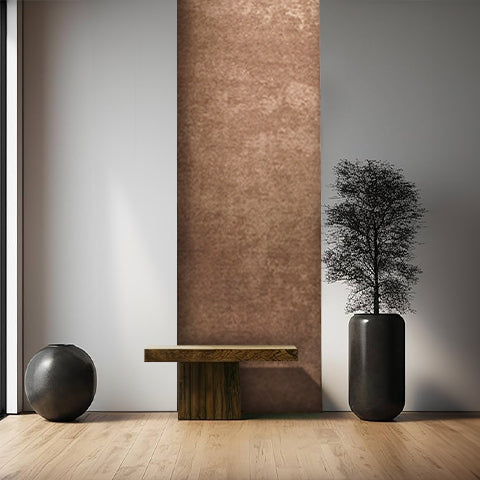 WPC wall panel with beige stitching design, 122x320cm, by BEACON, decorative interior wall panel for modern home decor