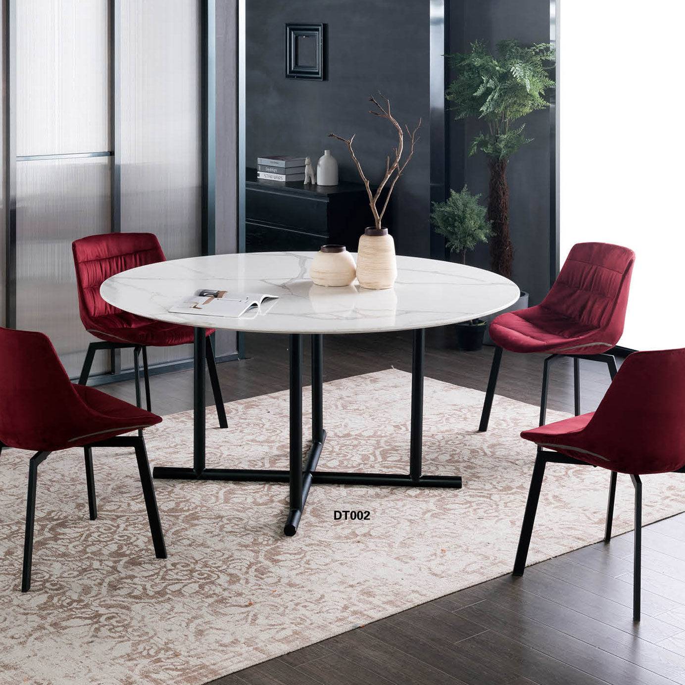 140 Cm Blackjack Quartz Dining Table Dt002 (R2) - Dining Tables - ebarza Furniture UAE | Shop Modern Furniture in Abu Dhabi & Dubai - مفروشات ايبازرا في الامارات | تسوق اثاث عصري وديكورات مميزة في دبي وابوظبي