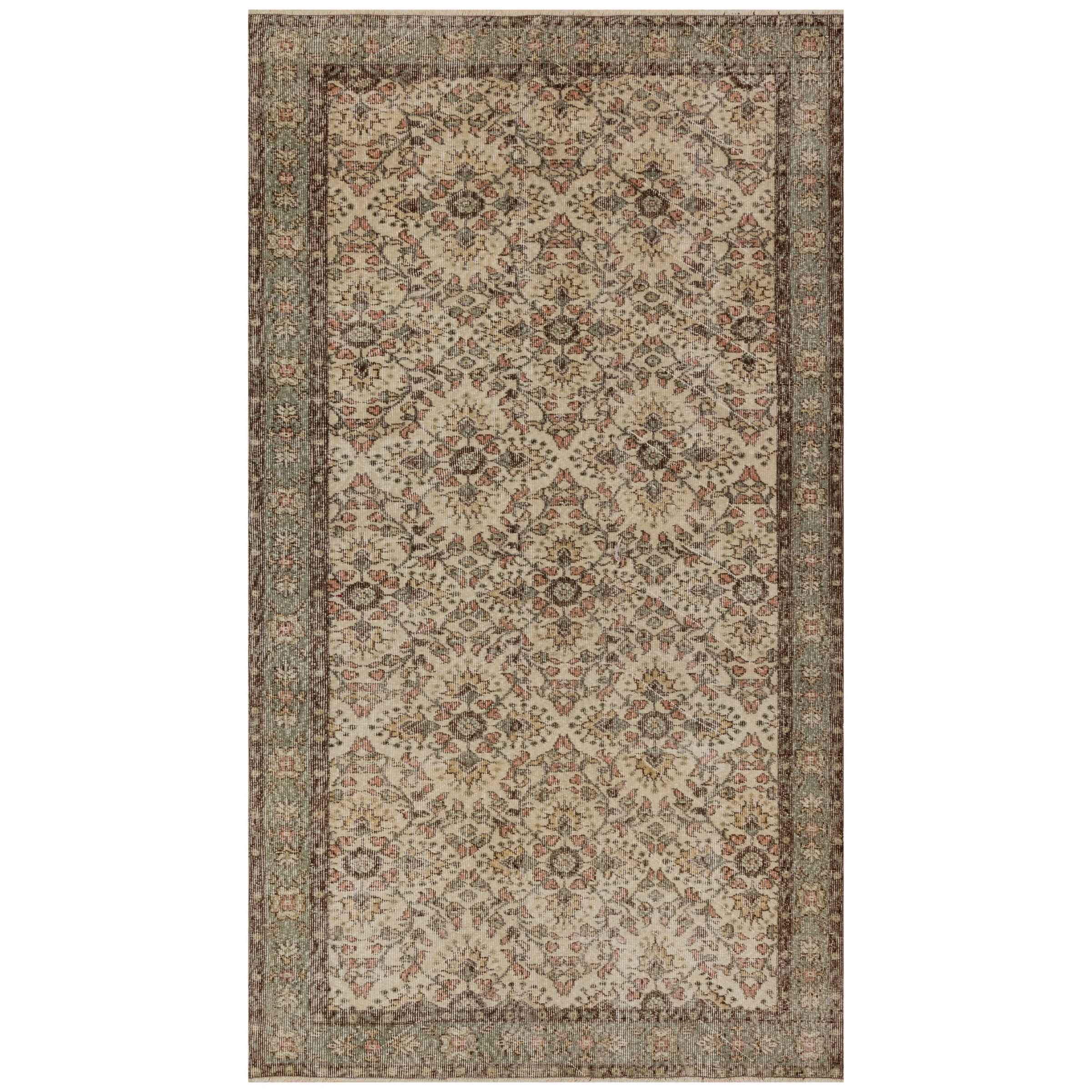 148 X 261 Cm Anatolian Hand Knotted Carpet Vintage Style 7102 - Rugs - ebarza Furniture UAE | Shop Modern Furniture in Abu Dhabi & Dubai - مفروشات ايبازرا في الامارات | تسوق اثاث عصري وديكورات مميزة في دبي وابوظبي