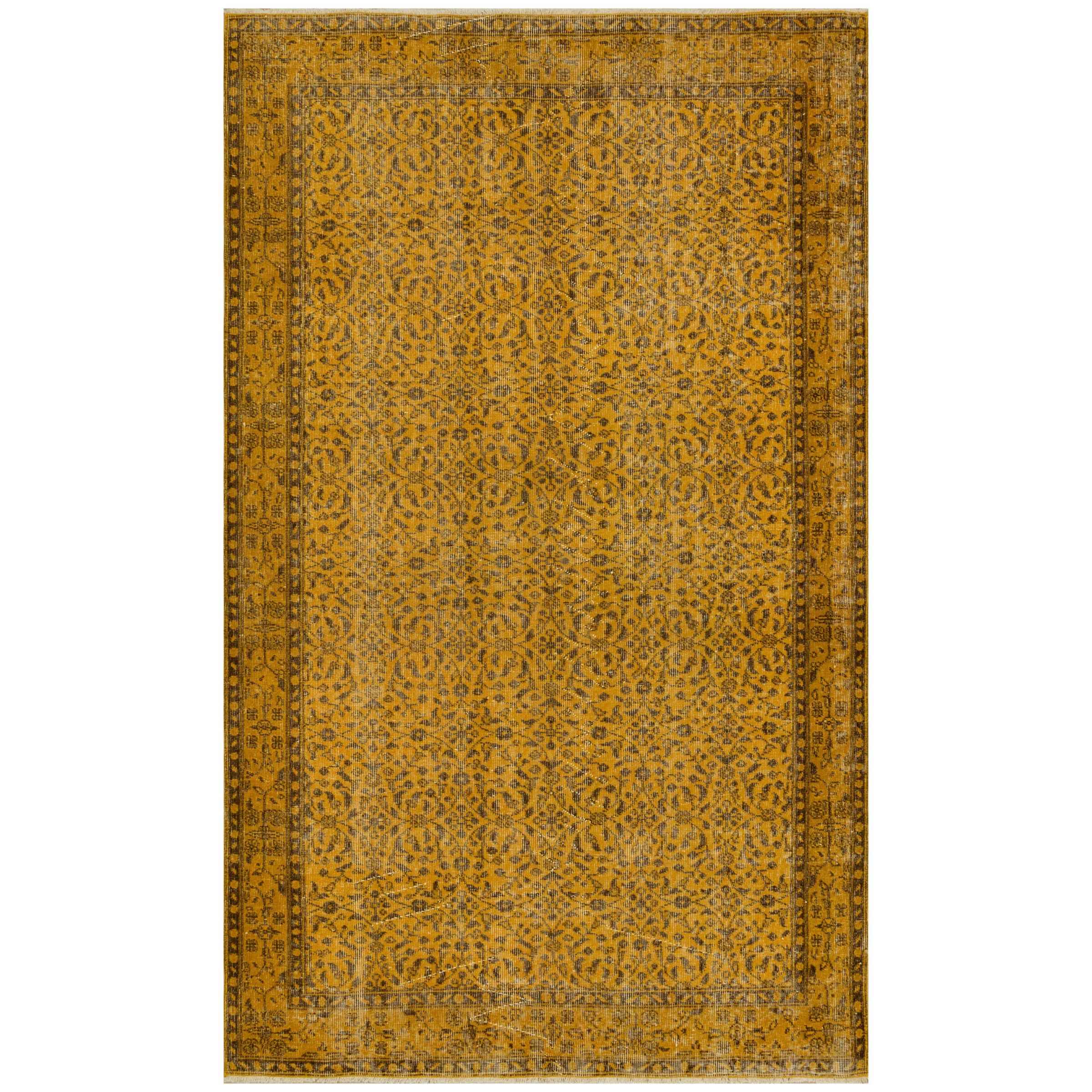 150 X 239 Cm Anatolian Hand Knotted Carpet Vintage Style 7434 - Rugs - ebarza Furniture UAE | Shop Modern Furniture in Abu Dhabi & Dubai - مفروشات ايبازرا في الامارات | تسوق اثاث عصري وديكورات مميزة في دبي وابوظبي