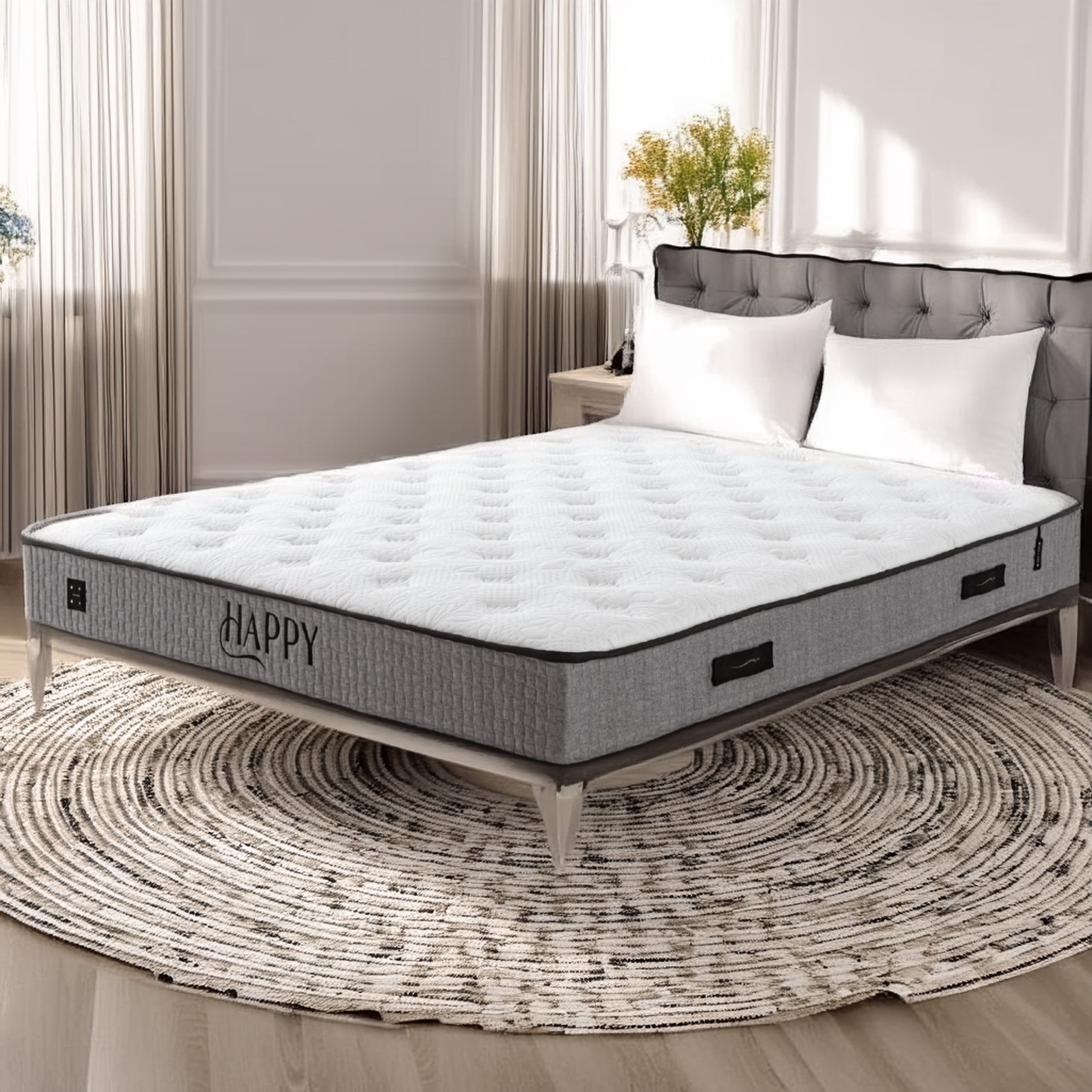 150X200Cm Indivani Happy Mattress IDVNI-HPY150x200 - Mattresses - ebarza Furniture UAE | Shop Modern Furniture in Abu Dhabi & Dubai - مفروشات ايبازرا في الامارات | تسوق اثاث عصري وديكورات مميزة في دبي وابوظبي