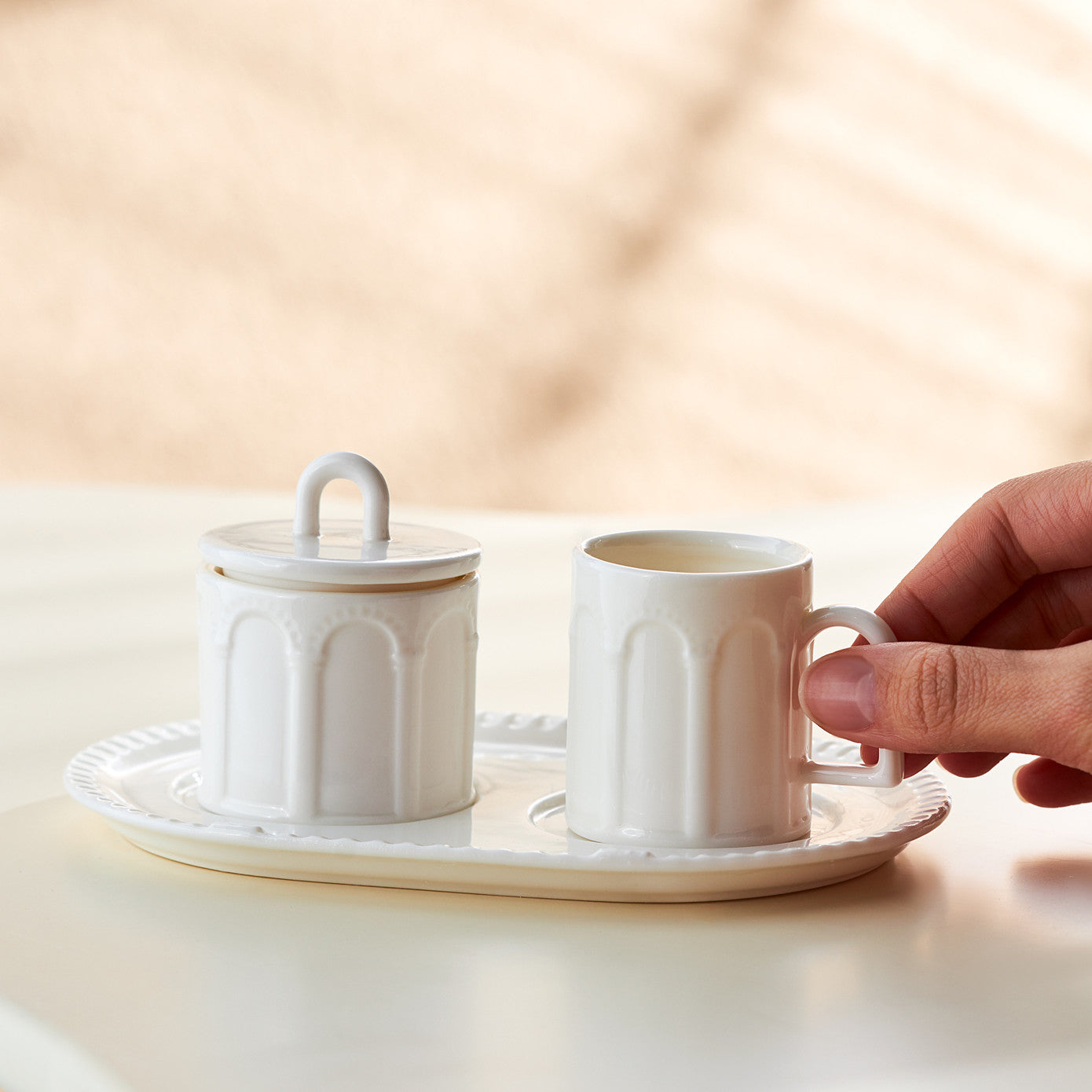 Karaca X İst Collection Column Turkish Delight Cup Coffee Cup 153.09.01.2556 - Coffee Sets - ebarza Furniture UAE | Shop Modern Furniture in Abu Dhabi & Dubai - مفروشات ايبازرا في الامارات | تسوق اثاث عصري وديكورات مميزة في دبي وابوظبي