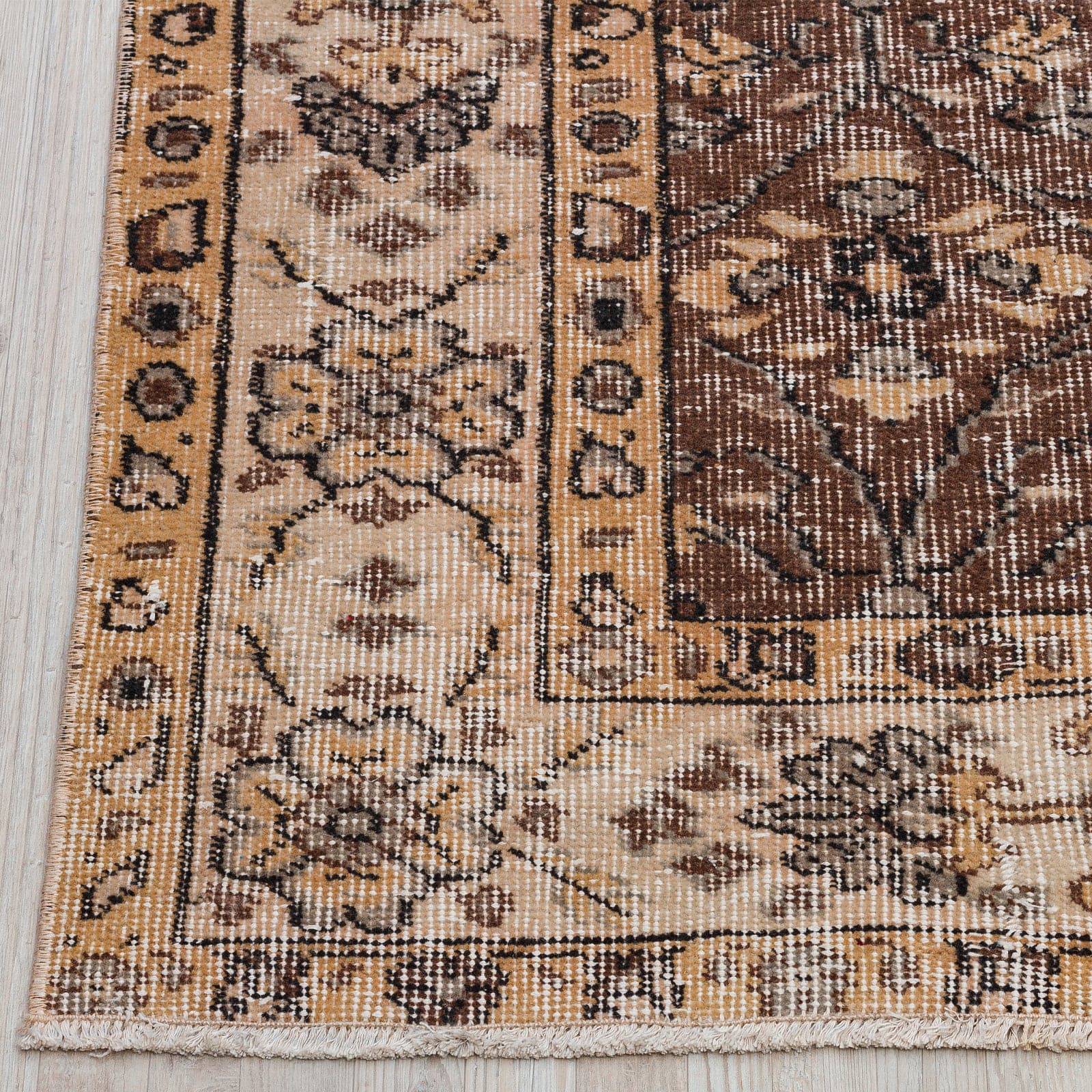 153X246 Cm Anatolian Hand Knotted Carpet Vintage Style 2550 - Rugs - ebarza Furniture UAE | Shop Modern Furniture in Abu Dhabi & Dubai - مفروشات ايبازرا في الامارات | تسوق اثاث عصري وديكورات مميزة في دبي وابوظبي