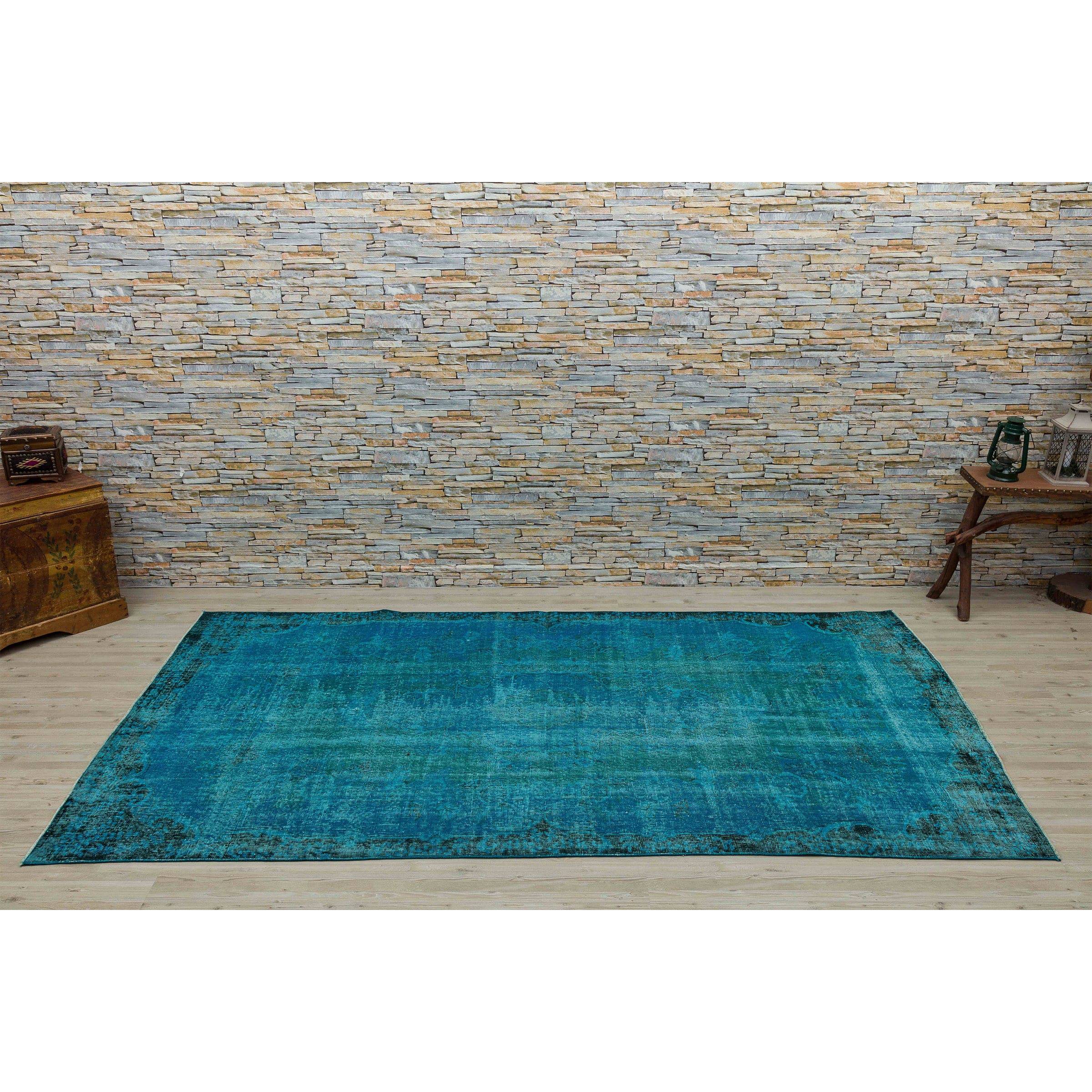 154 X 270 Anatolian Hand Knotted Carpet Vintage Style 2608 - Rugs - ebarza Furniture UAE | Shop Modern Furniture in Abu Dhabi & Dubai - مفروشات ايبازرا في الامارات | تسوق اثاث عصري وديكورات مميزة في دبي وابوظبي