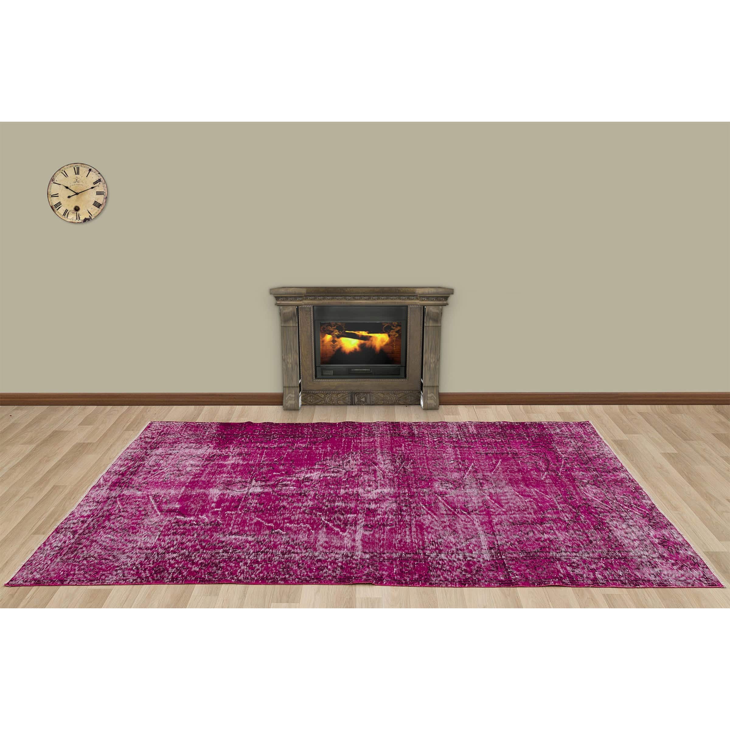 159 X 270 Anatolian Hand Knotted Carpet Vintage Style 7049 - Rugs - ebarza Furniture UAE | Shop Modern Furniture in Abu Dhabi & Dubai - مفروشات ايبازرا في الامارات | تسوق اثاث عصري وديكورات مميزة في دبي وابوظبي