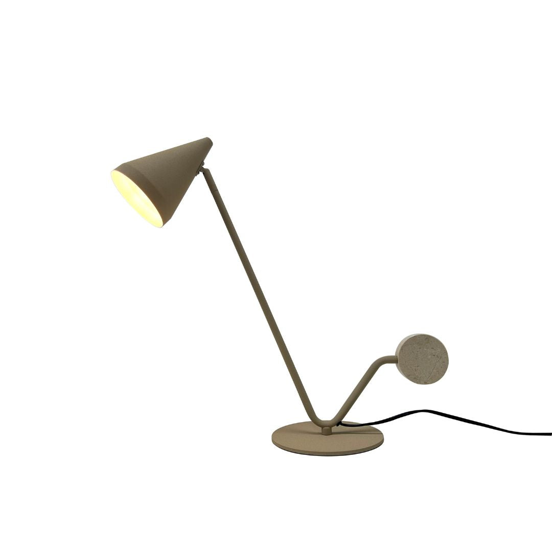 BEACON Helix Table Lamp with sleek modern design, black finish, and adjustable arm for desk or table lighting.