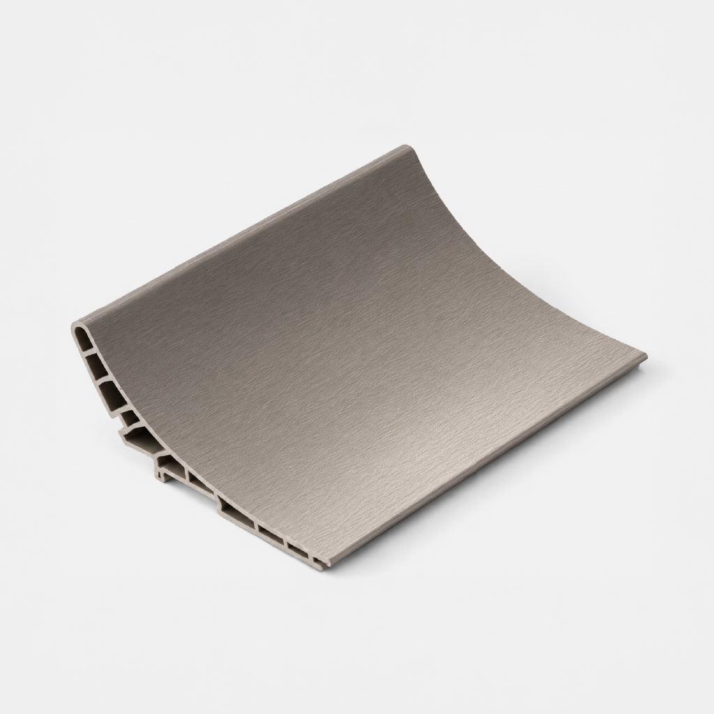 15*350 CM OUT CURVE WPC Wall Panel-OC MODLE: 150YYB COLOUR : Gun Black Brushed Metal-1914