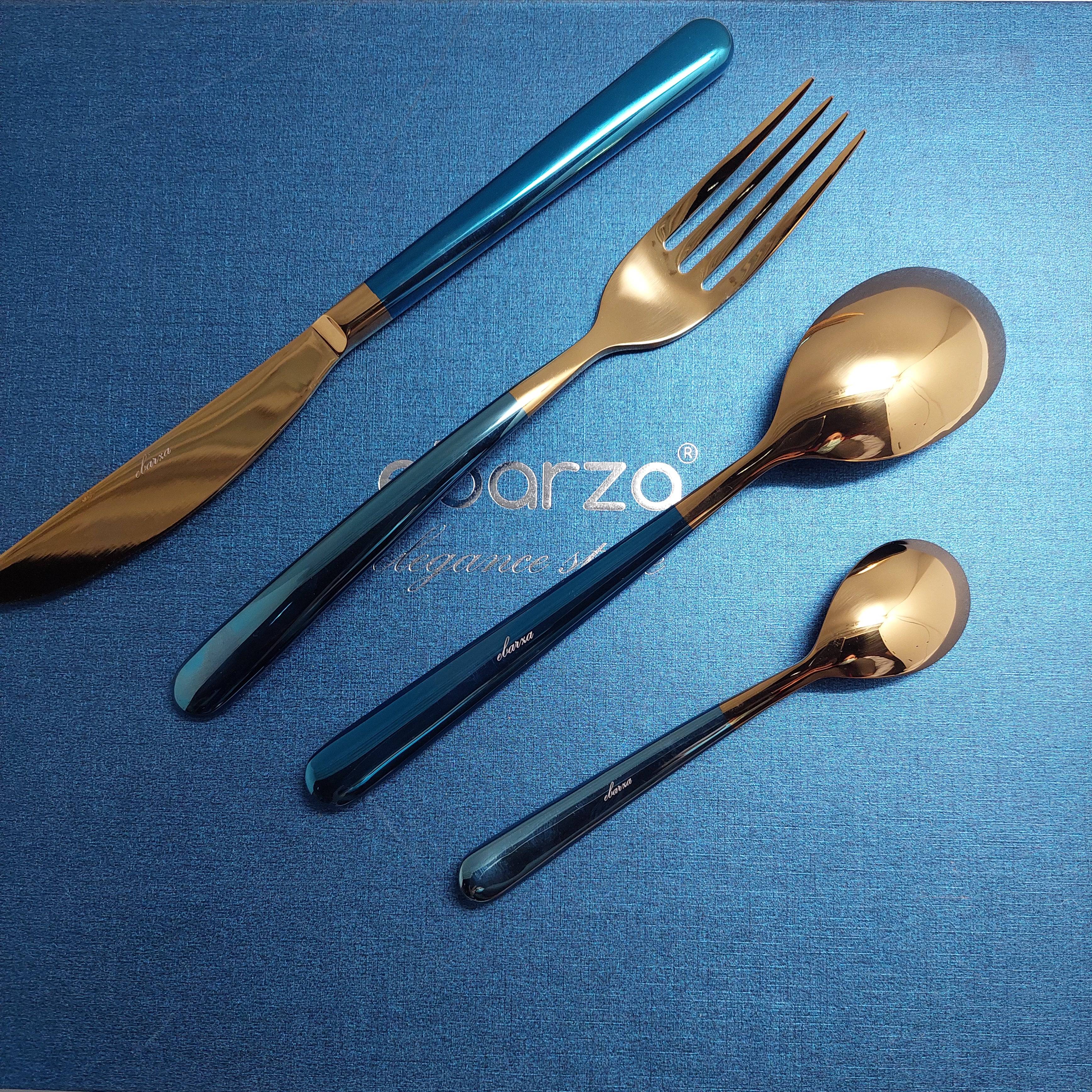 16 Pieces Lyon Cutlery Set 6013Bg -  Cutlery Sets | طقم أدوات مائدة ليون 16 قطعة - ebarza Furniture UAE | Shop Modern Furniture in Abu Dhabi & Dubai - مفروشات ايبازرا في الامارات | تسوق اثاث عصري وديكورات مميزة في دبي وابوظبي