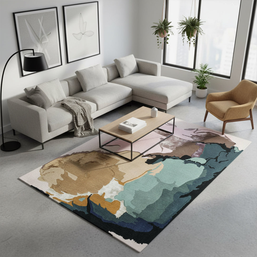 230X160 Cm Handmade Wool Rug Jh-20741-L - Rugs - ebarza Furniture UAE | Shop Modern Furniture in Abu Dhabi & Dubai - مفروشات ايبازرا في الامارات | تسوق اثاث عصري وديكورات مميزة في دبي وابوظبي