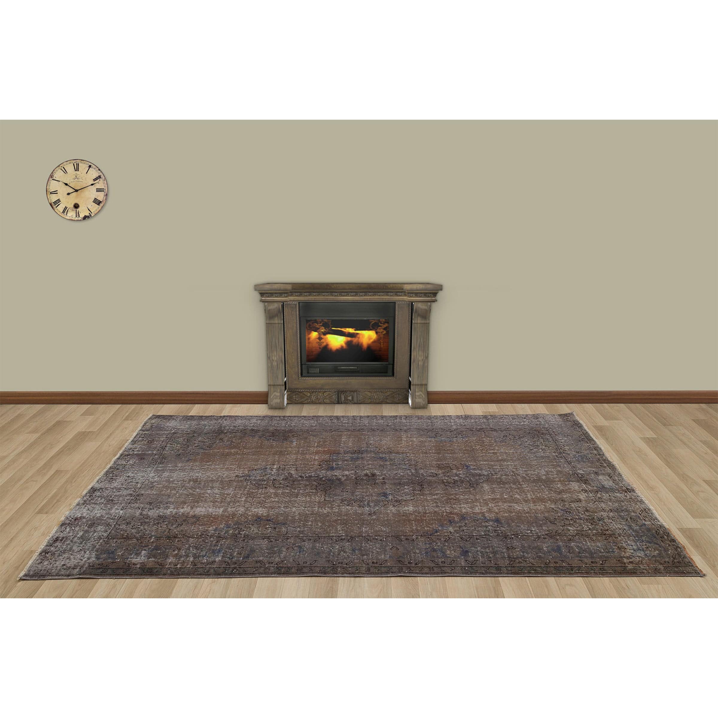 161 X 257 Anatolian Hand Knotted Carpet Vintage Style 7267 - Rugs - ebarza Furniture UAE | Shop Modern Furniture in Abu Dhabi & Dubai - مفروشات ايبازرا في الامارات | تسوق اثاث عصري وديكورات مميزة في دبي وابوظبي