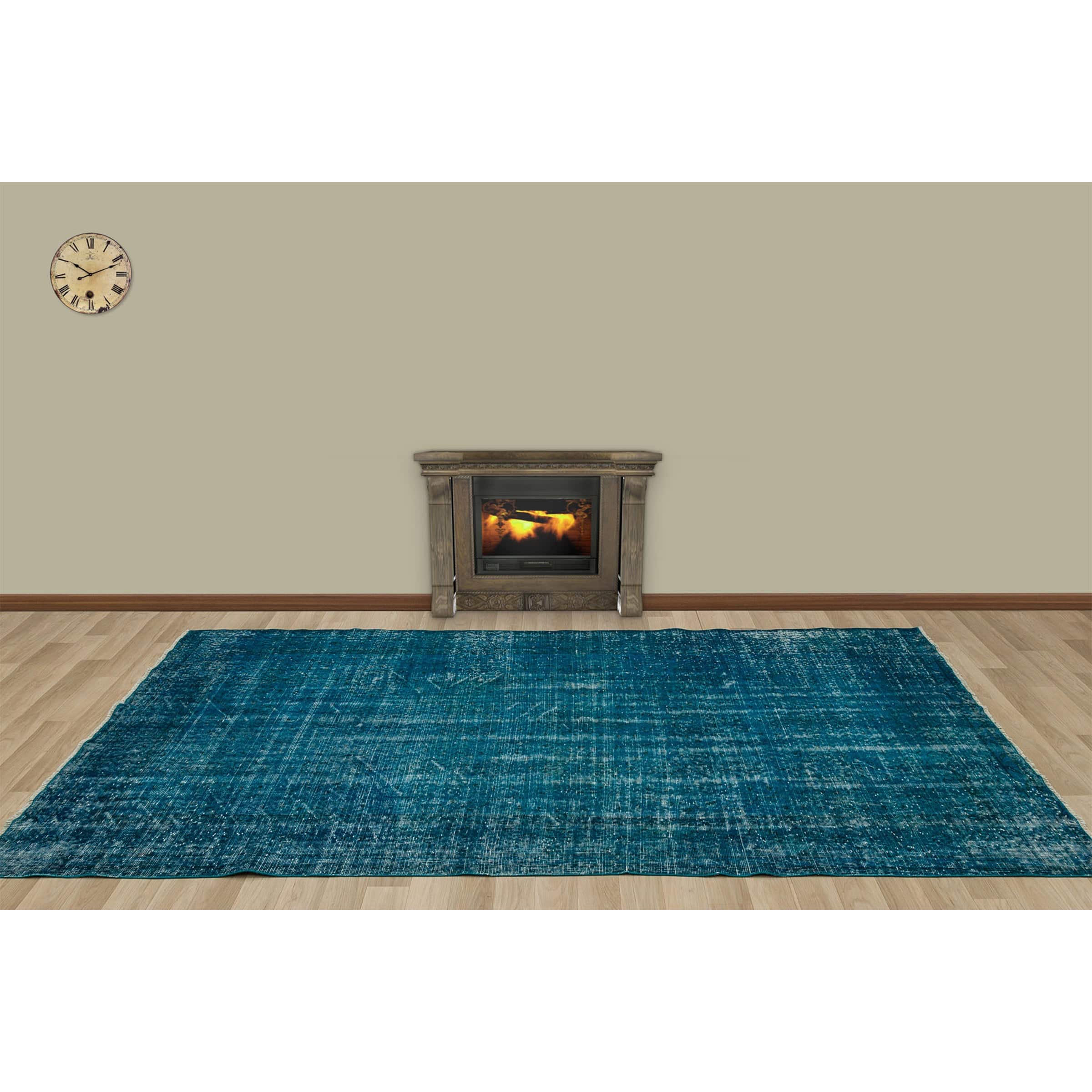 161 X 283 Anatolian Hand Knotted Carpet Vintage Style 7162 - Rugs - ebarza Furniture UAE | Shop Modern Furniture in Abu Dhabi & Dubai - مفروشات ايبازرا في الامارات | تسوق اثاث عصري وديكورات مميزة في دبي وابوظبي