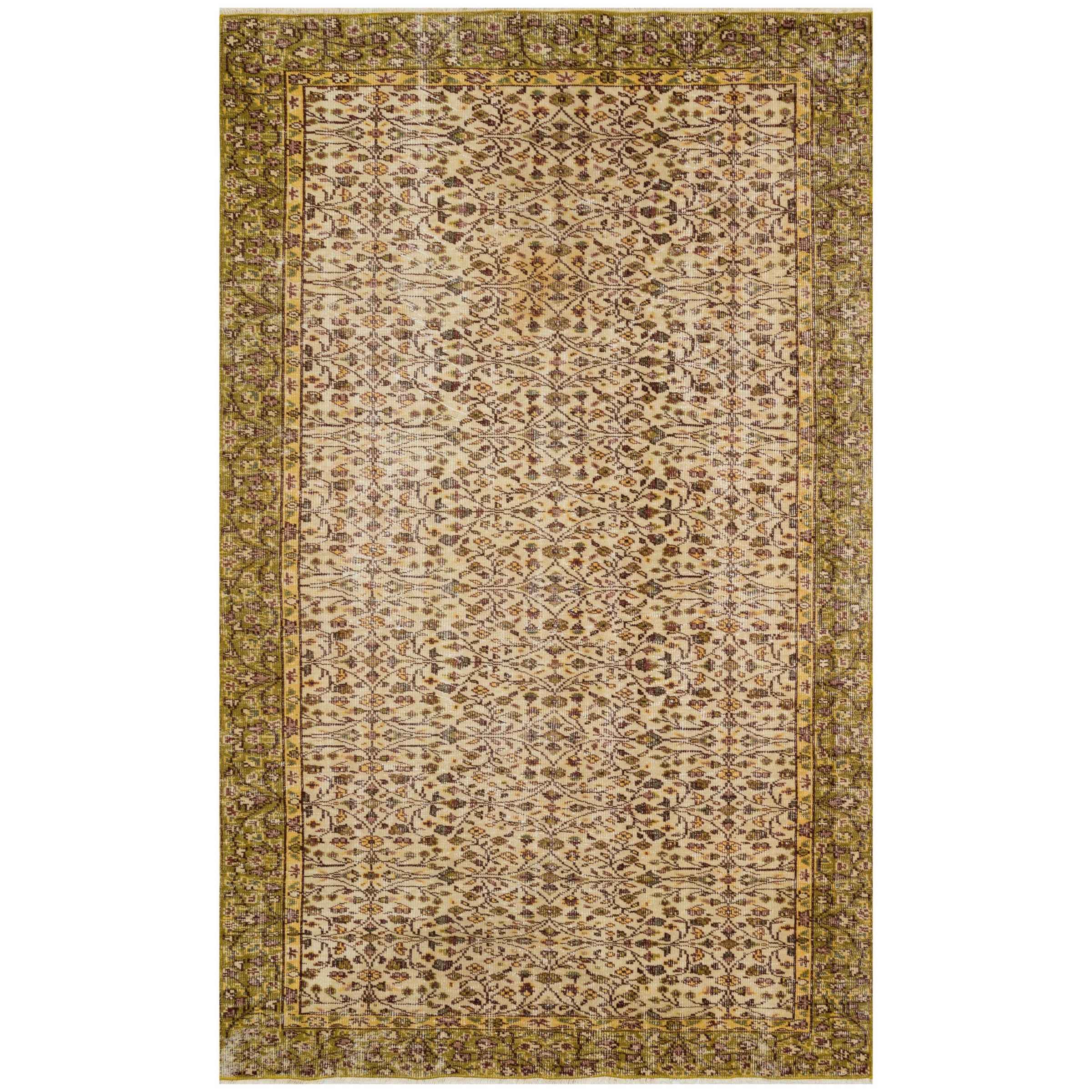 162 X 267 Cm Anatolian Hand Knotted Carpet Vintage Style 8241 - Rugs - ebarza Furniture UAE | Shop Modern Furniture in Abu Dhabi & Dubai - مفروشات ايبازرا في الامارات | تسوق اثاث عصري وديكورات مميزة في دبي وابوظبي