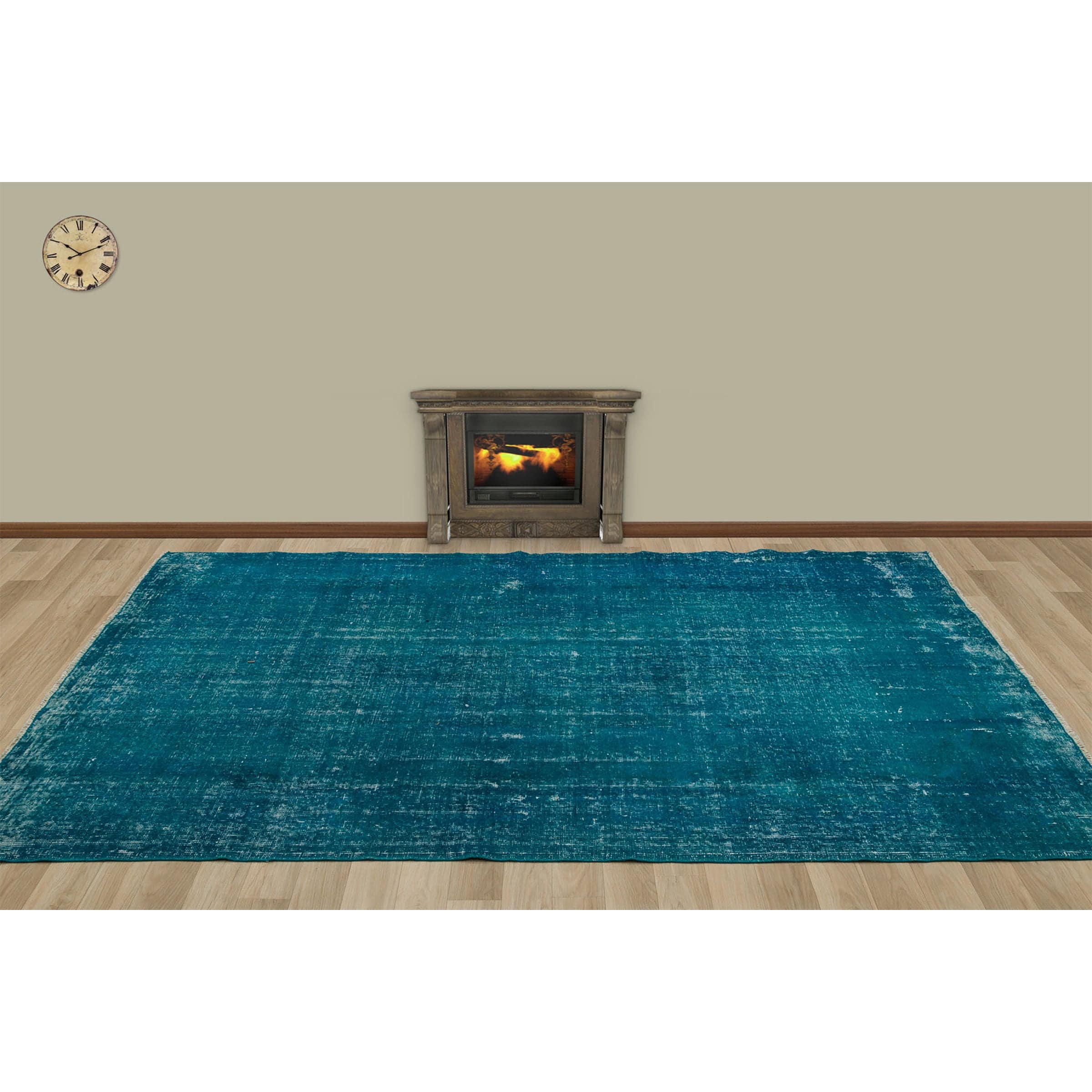 163 X 249 Anatolian Hand Knotted Carpet Vintage Style 7197 - Rugs - ebarza Furniture UAE | Shop Modern Furniture in Abu Dhabi & Dubai - مفروشات ايبازرا في الامارات | تسوق اثاث عصري وديكورات مميزة في دبي وابوظبي