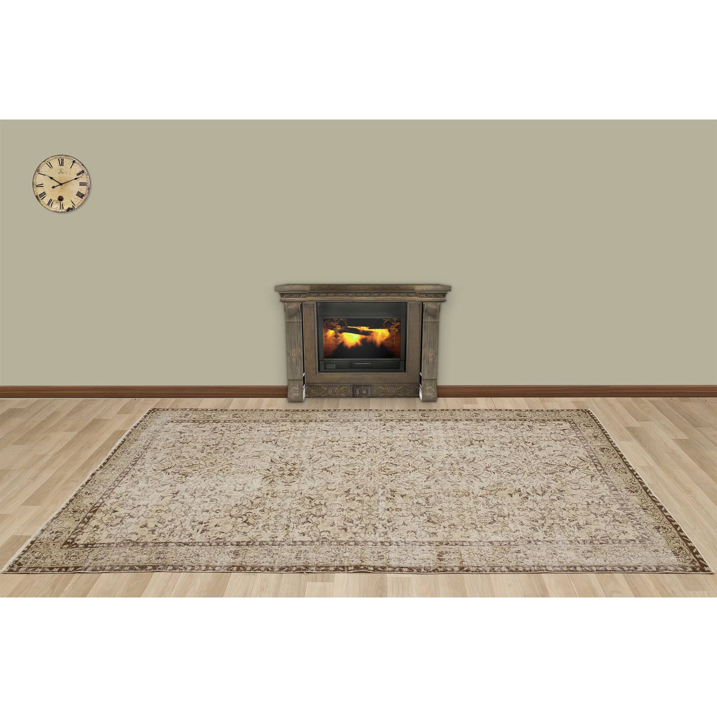 165 X 276 Anatolian Hand Knotted Carpet Vintage Style 7073 - Rugs - ebarza Furniture UAE | Shop Modern Furniture in Abu Dhabi & Dubai - مفروشات ايبازرا في الامارات | تسوق اثاث عصري وديكورات مميزة في دبي وابوظبي