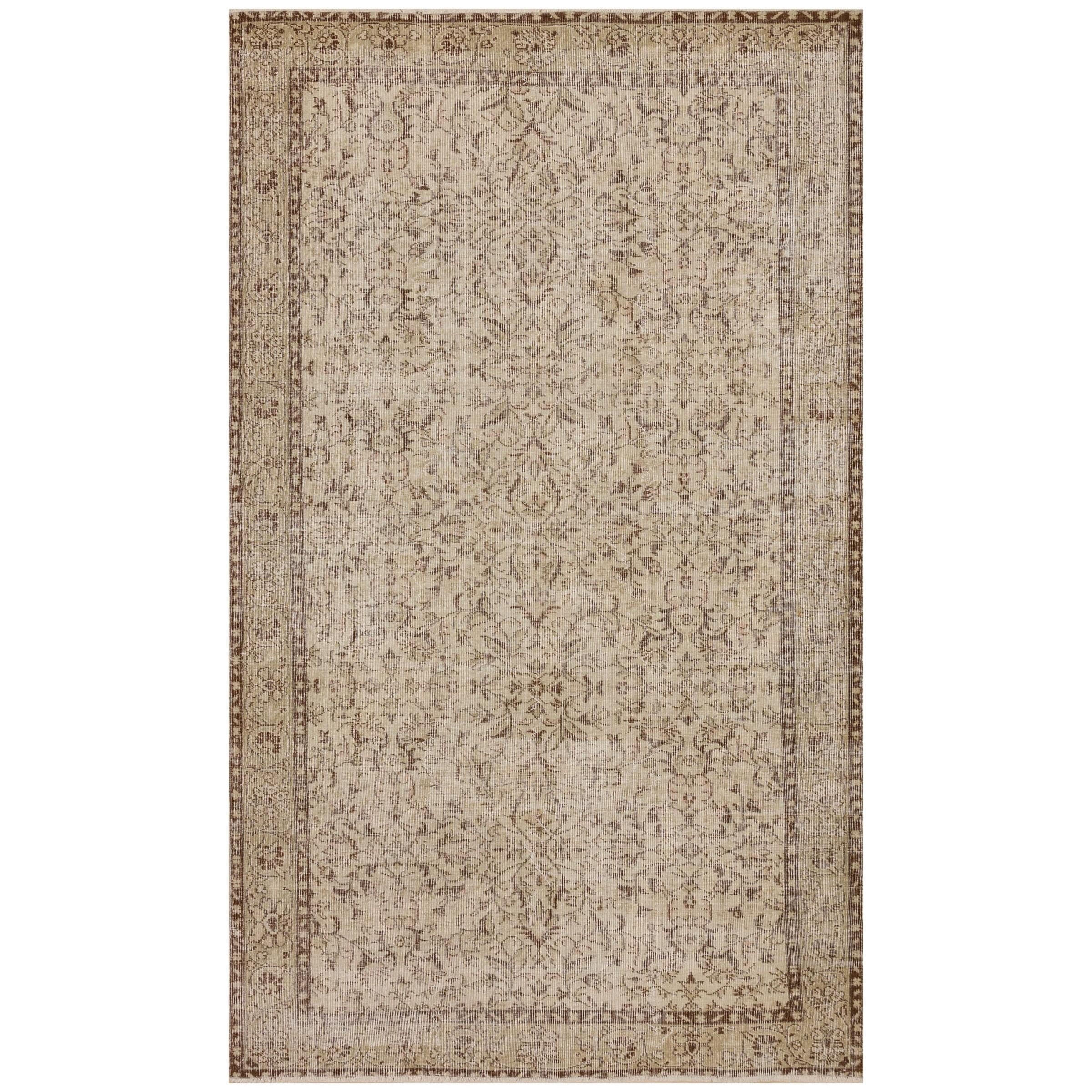 165 X 276 Anatolian Hand Knotted Carpet Vintage Style 7073 - Rugs - ebarza Furniture UAE | Shop Modern Furniture in Abu Dhabi & Dubai - مفروشات ايبازرا في الامارات | تسوق اثاث عصري وديكورات مميزة في دبي وابوظبي