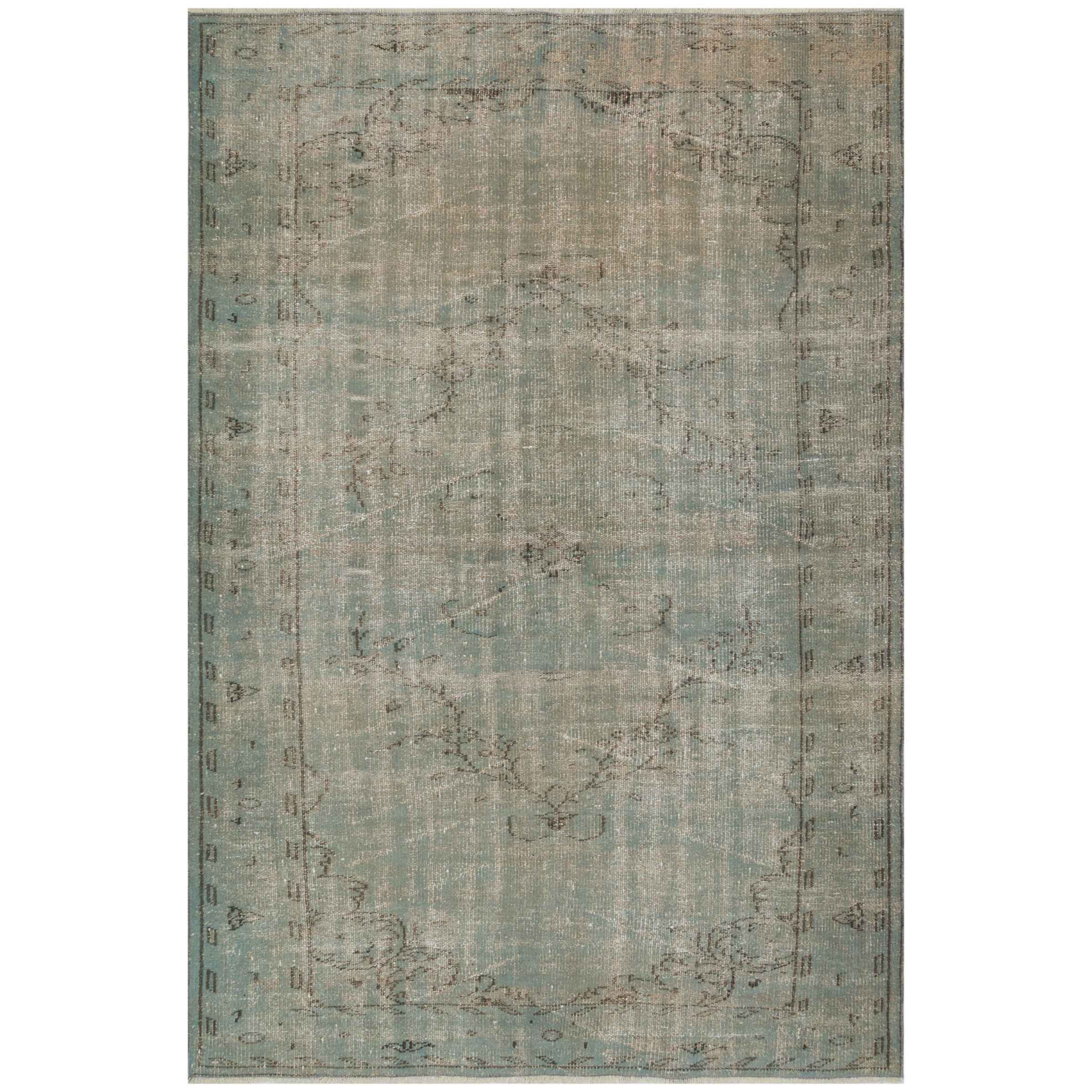 168 X 253 Cm Anatolian Hand Knotted Carpet Vintage Style 7806 - Rugs - ebarza Furniture UAE | Shop Modern Furniture in Abu Dhabi & Dubai - مفروشات ايبازرا في الامارات | تسوق اثاث عصري وديكورات مميزة في دبي وابوظبي