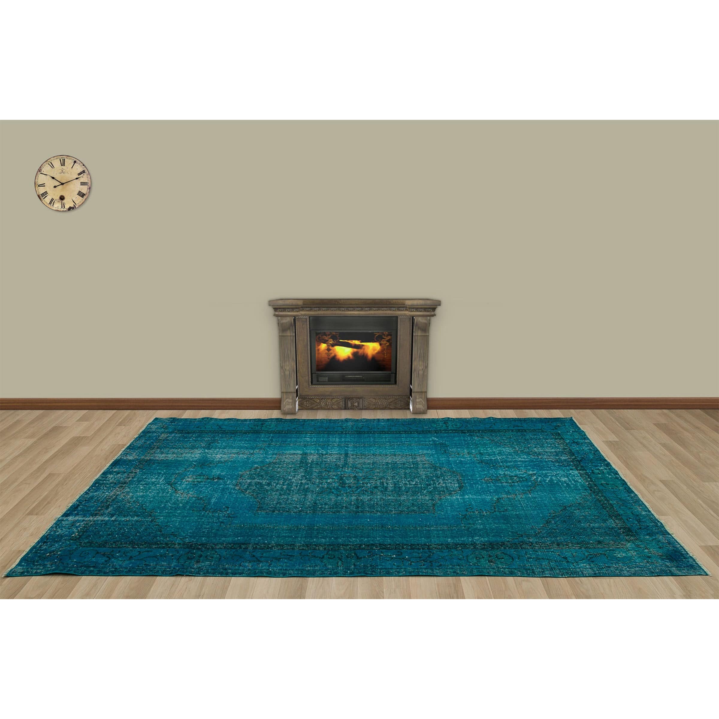 168 X 276 Anatolian Hand Knotted Carpet Vintage Style 7225 - Rugs - ebarza Furniture UAE | Shop Modern Furniture in Abu Dhabi & Dubai - مفروشات ايبازرا في الامارات | تسوق اثاث عصري وديكورات مميزة في دبي وابوظبي