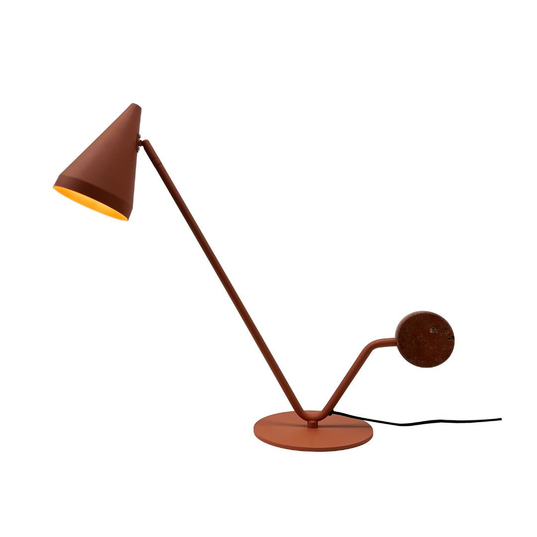 BEACON Helix Table Lamp in orange with sleek modern design, ideal for desk or table lighting.