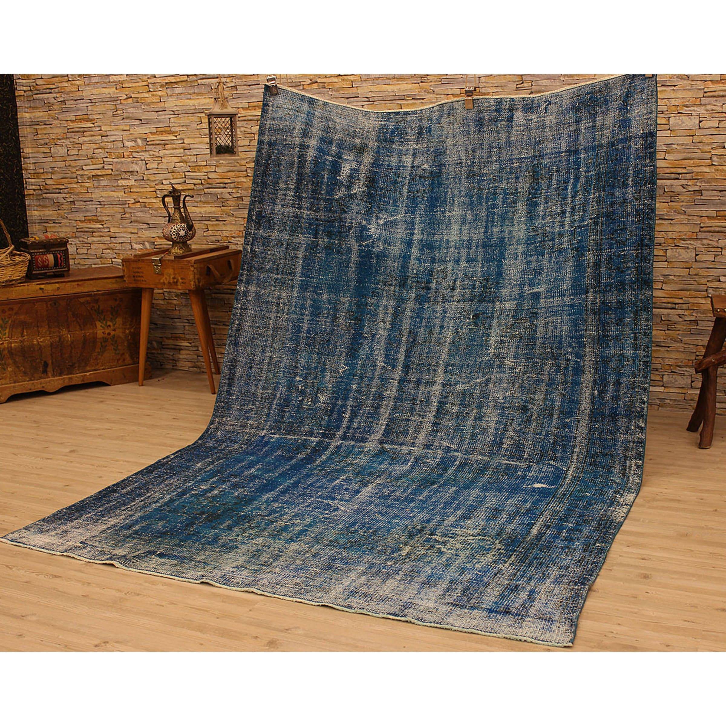 170 X 255 Anatolian Hand Knotted Carpet Vintage Style 60N2339 - Rugs - ebarza Furniture UAE | Shop Modern Furniture in Abu Dhabi & Dubai - مفروشات ايبازرا في الامارات | تسوق اثاث عصري وديكورات مميزة في دبي وابوظبي