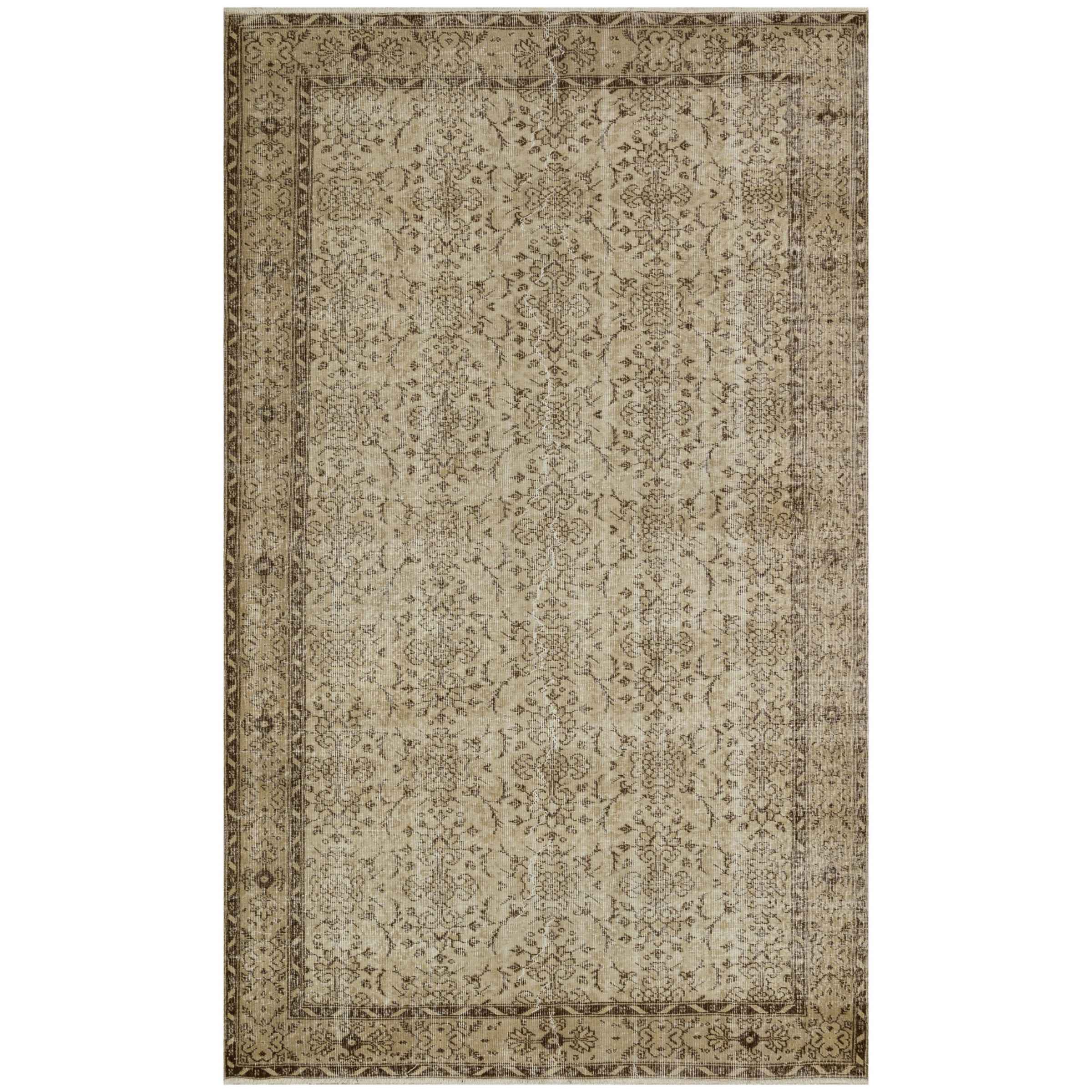 170 X 280 Cm Anatolian Hand Knotted Carpet Vintage Style 7420 - Rugs - ebarza Furniture UAE | Shop Modern Furniture in Abu Dhabi & Dubai - مفروشات ايبازرا في الامارات | تسوق اثاث عصري وديكورات مميزة في دبي وابوظبي