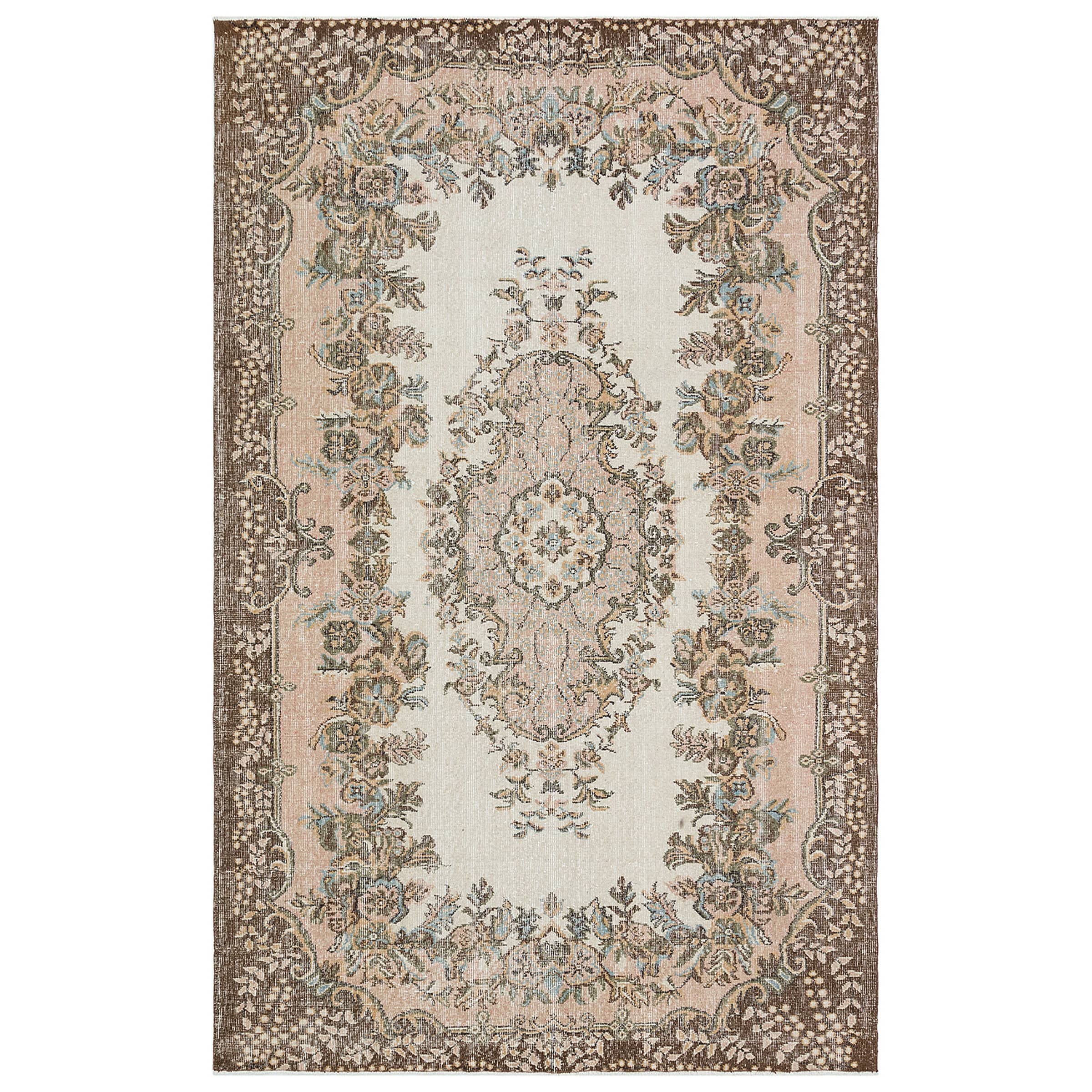 179 X 282 Anatolian Hand Knotted Carpet Vintage Style F1074 - Rugs - ebarza Furniture UAE | Shop Modern Furniture in Abu Dhabi & Dubai - مفروشات ايبازرا في الامارات | تسوق اثاث عصري وديكورات مميزة في دبي وابوظبي