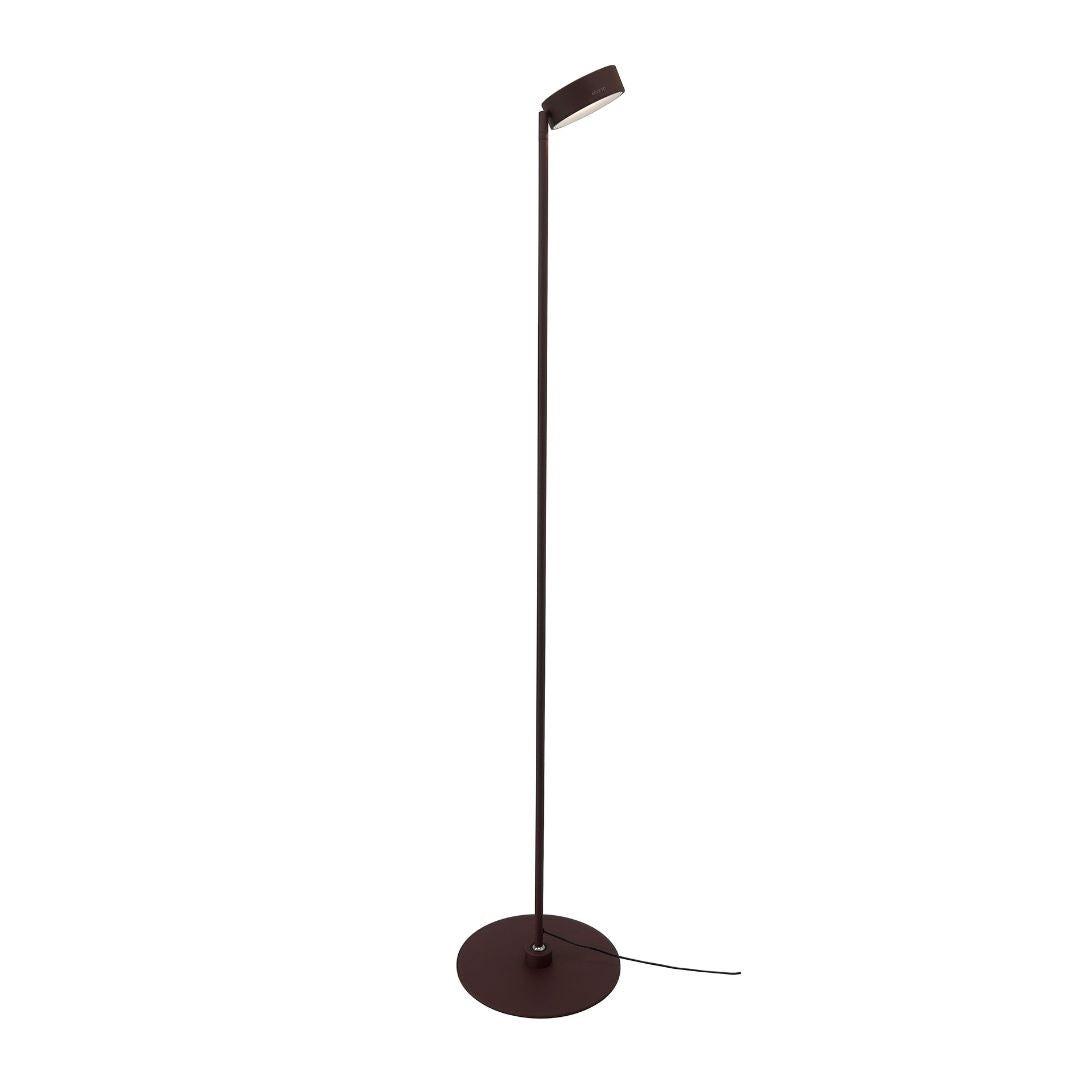 BEACON Spire Floor Lamp with sleek black stand and tall, modern design, ideal for living room or office lighting.