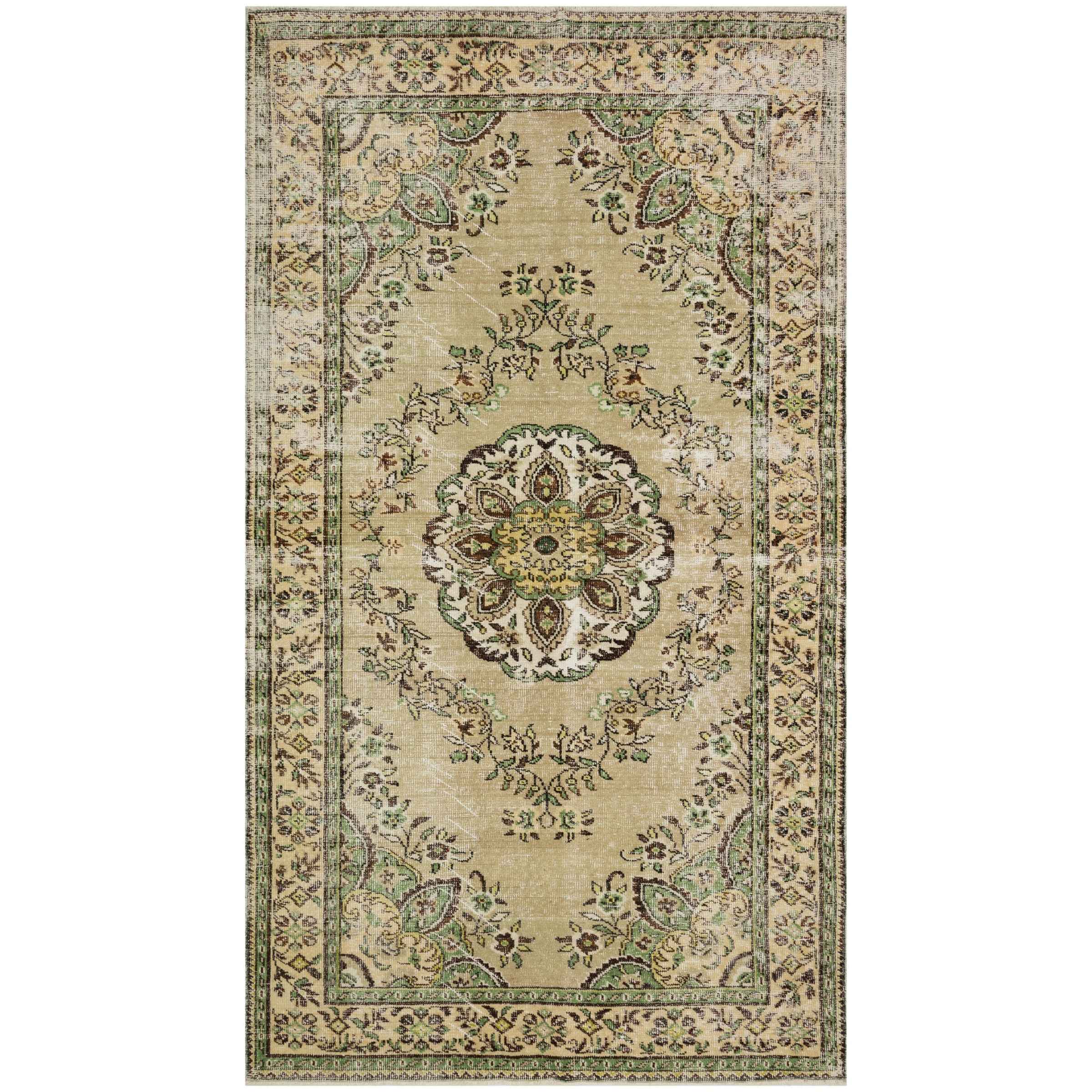 185 X 332 Cm Anatolian Hand Knotted Carpet Vintage Style 8275 - Rugs - ebarza Furniture UAE | Shop Modern Furniture in Abu Dhabi & Dubai - مفروشات ايبازرا في الامارات | تسوق اثاث عصري وديكورات مميزة في دبي وابوظبي
