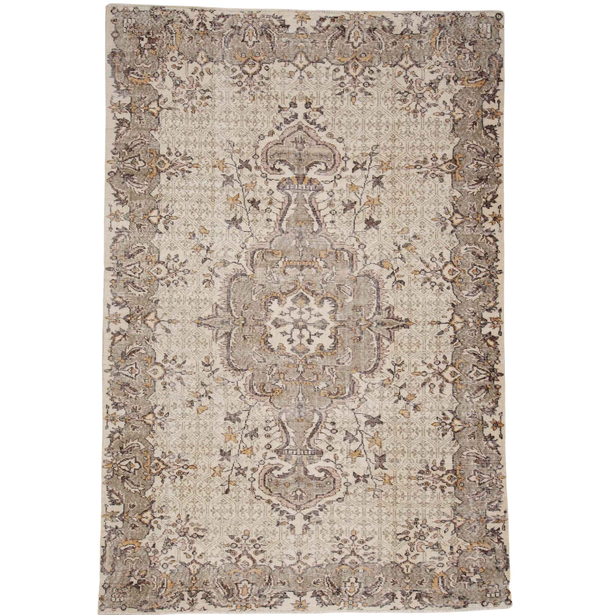 188 X 272 Cm Anatolian Hand Knotted Carpet Vintage Style 2545 - Rugs - ebarza Furniture UAE | Shop Modern Furniture in Abu Dhabi & Dubai - مفروشات ايبازرا في الامارات | تسوق اثاث عصري وديكورات مميزة في دبي وابوظبي