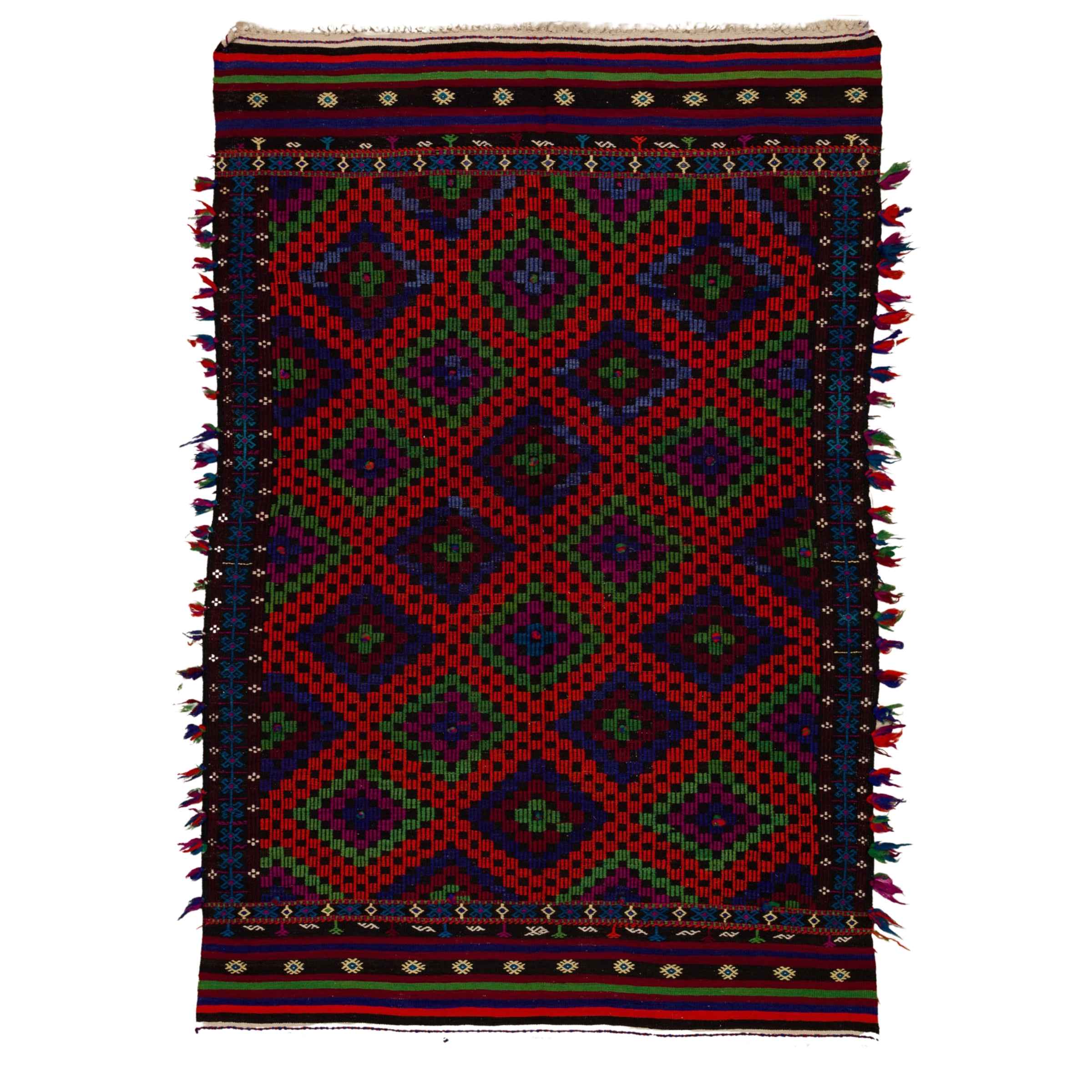 196 X 290 Cm Anatolian Hand Knotted Carpet Vintage Style 7300 - Rugs - ebarza Furniture UAE | Shop Modern Furniture in Abu Dhabi & Dubai - مفروشات ايبازرا في الامارات | تسوق اثاث عصري وديكورات مميزة في دبي وابوظبي