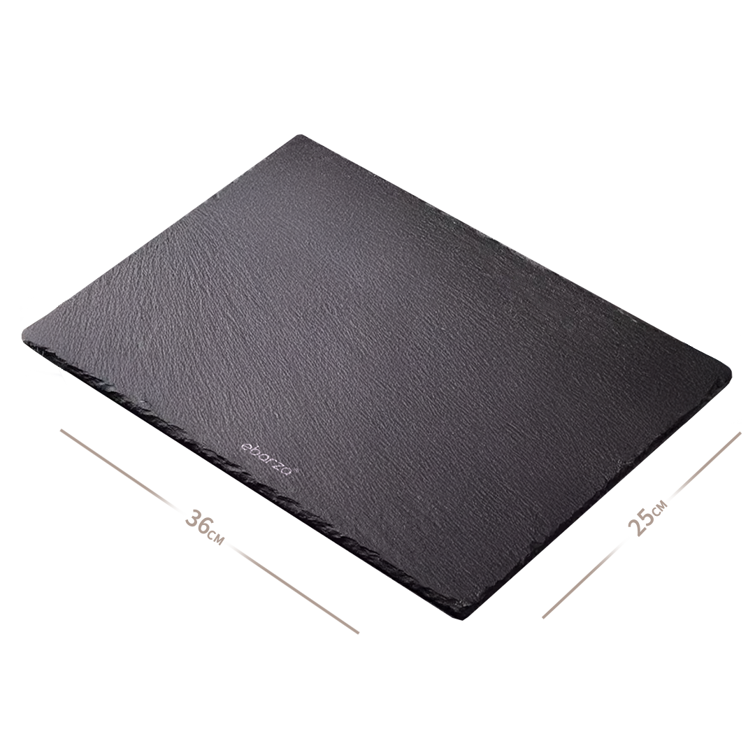 Slate Serving Board Rough Chipped Edges 36x25cm - CKPL3625B - Trays - ebarza Furniture UAE | Shop Modern Furniture in Abu Dhabi & Dubai - مفروشات ايبازرا في الامارات | تسوق اثاث عصري وديكورات مميزة في دبي وابوظبي