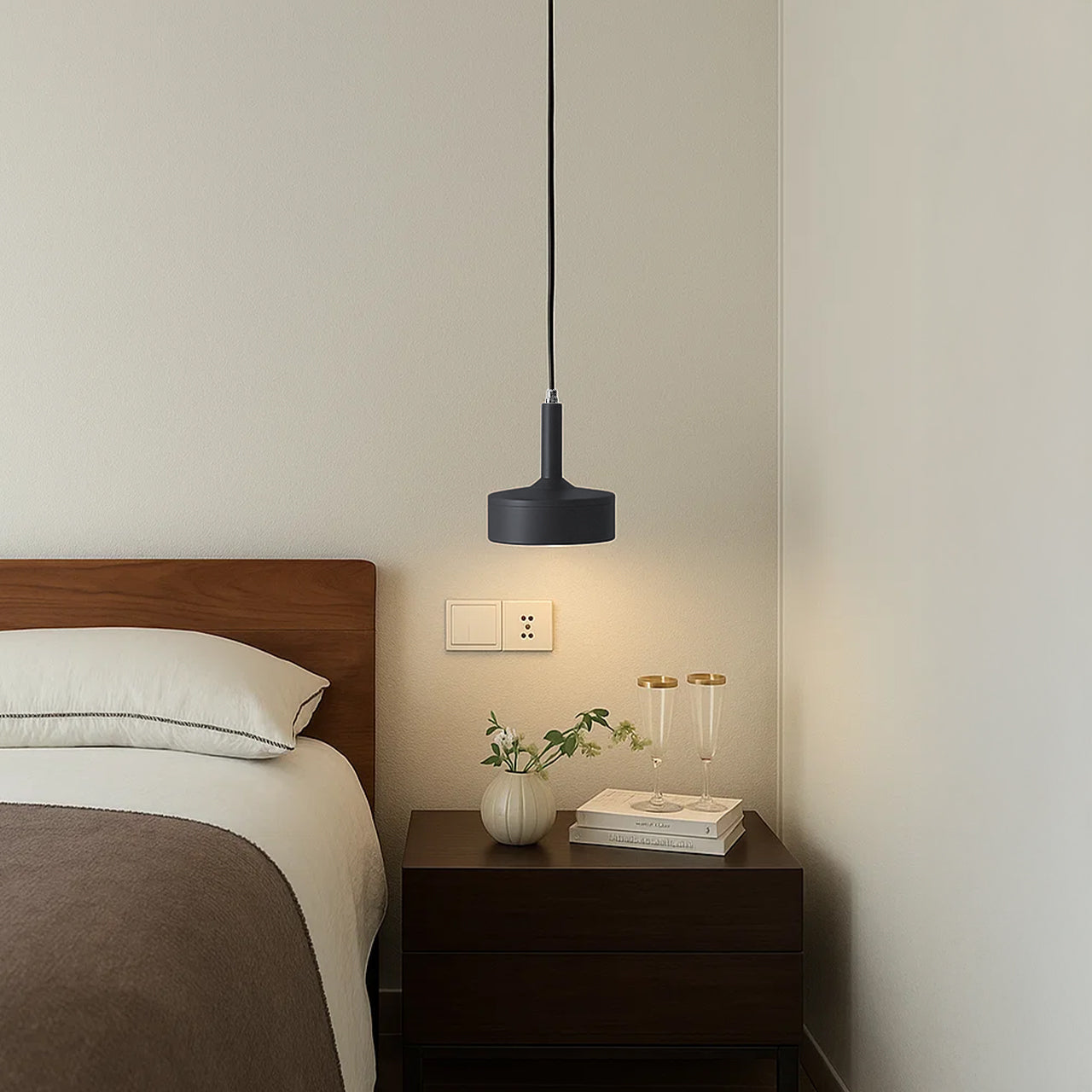 SkyNest Pendant Lamp LWD538 Shiny Dark Grey - Pendant Lamps - ebarza Furniture UAE | Shop Modern Furniture in Abu Dhabi & Dubai - مفروشات ايبازرا في الامارات | تسوق اثاث عصري وديكورات مميزة في دبي وابوظبي