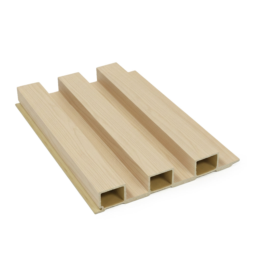 20*320cm WPC SLAT - "MODLE: 200-SGS(3*3) COLOUR : Brown Oak BP- 106Y - Wall Panels - ebarza Furniture UAE | Shop Modern Furniture in Abu Dhabi & Dubai - مفروشات ايبازرا في الامارات | تسوق اثاث عصري وديكورات مميزة في دبي وابوظبي