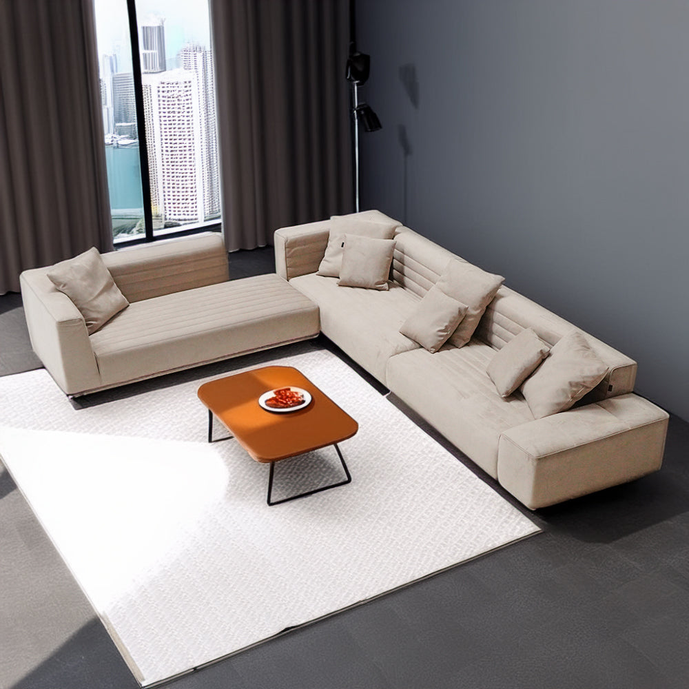 Baxter Corner Sofa Set ISF-2127 / Baxter816-9# WHT - Sofa - ebarza Furniture UAE | Shop Modern Furniture in Abu Dhabi & Dubai - مفروشات ايبازرا في الامارات | تسوق اثاث عصري وديكورات مميزة في دبي وابوظبي