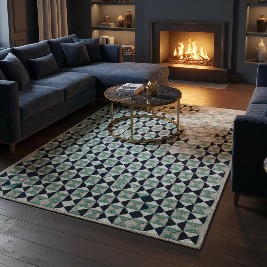 230X160 Cm Handmade Wool Rug Jh-20738-L - Rugs - ebarza Furniture UAE | Shop Modern Furniture in Abu Dhabi & Dubai - مفروشات ايبازرا في الامارات | تسوق اثاث عصري وديكورات مميزة في دبي وابوظبي