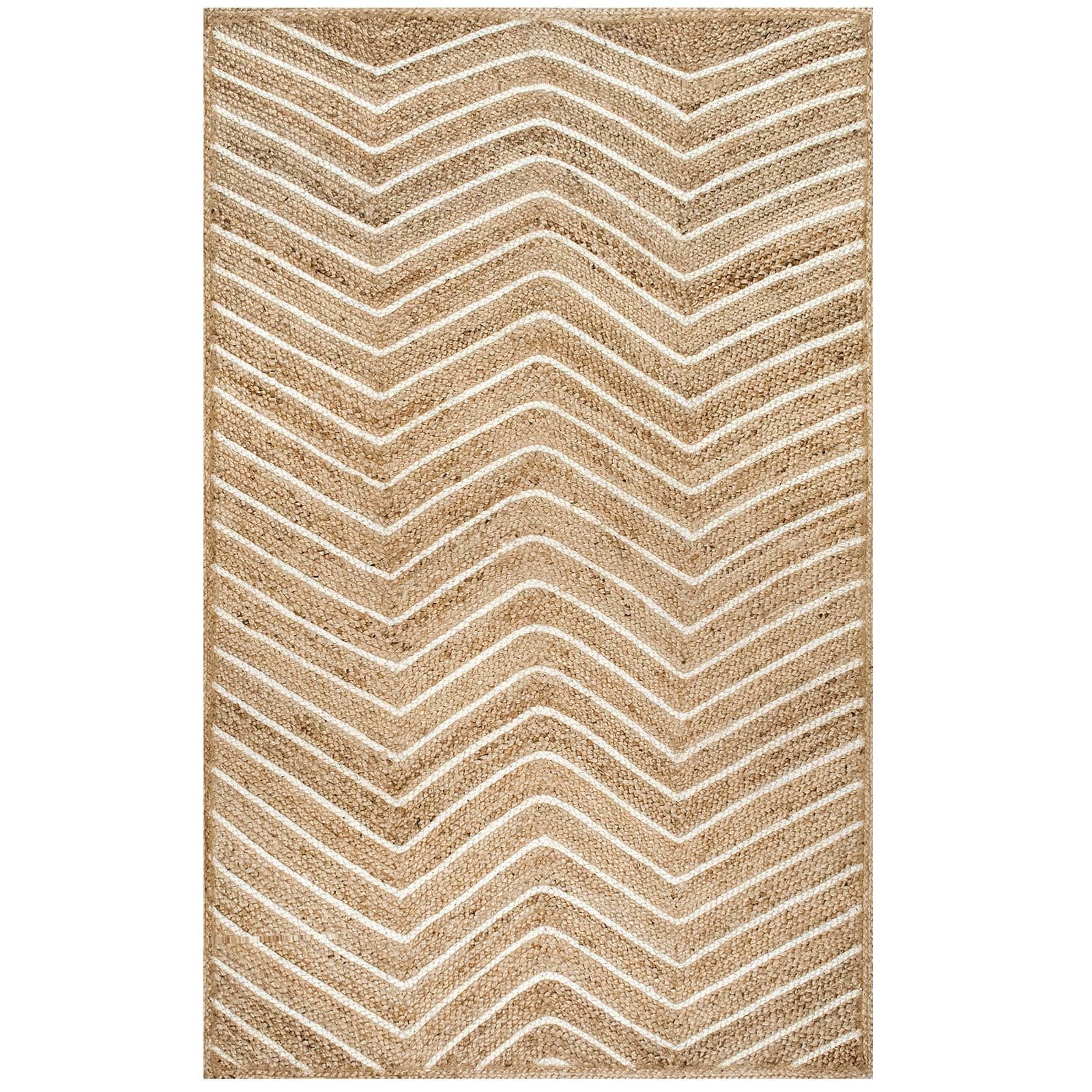 230X160 Cm Braided Handmade Jute Rug Jh-2341-L - Rugs - ebarza Furniture UAE | Shop Modern Furniture in Abu Dhabi & Dubai - مفروشات ايبازرا في الامارات | تسوق اثاث عصري وديكورات مميزة في دبي وابوظبي