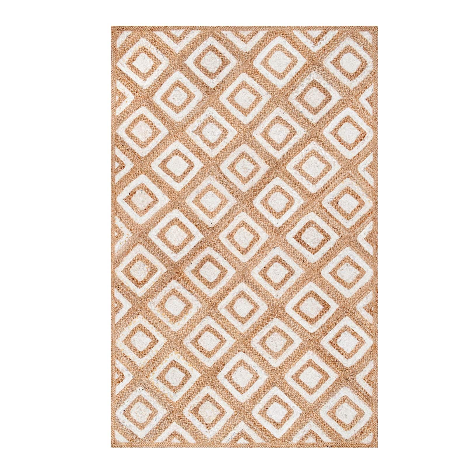 230X160 Cm Braided Handmade Jute Rug Jh-2342-L - Rugs - ebarza Furniture UAE | Shop Modern Furniture in Abu Dhabi & Dubai - مفروشات ايبازرا في الامارات | تسوق اثاث عصري وديكورات مميزة في دبي وابوظبي