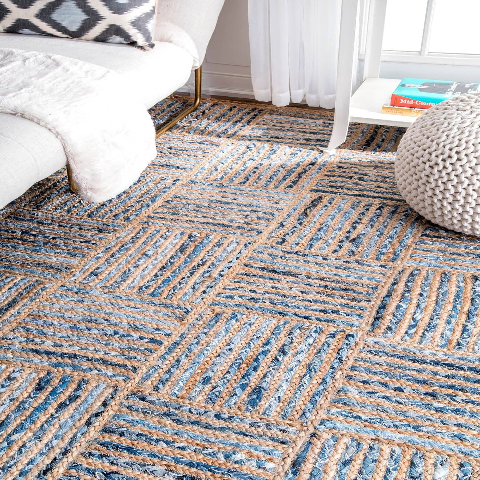 230X160 Cm Braided Handmade Jute Rug Jh-2346-L - Rugs - ebarza Furniture UAE | Shop Modern Furniture in Abu Dhabi & Dubai - مفروشات ايبازرا في الامارات | تسوق اثاث عصري وديكورات مميزة في دبي وابوظبي