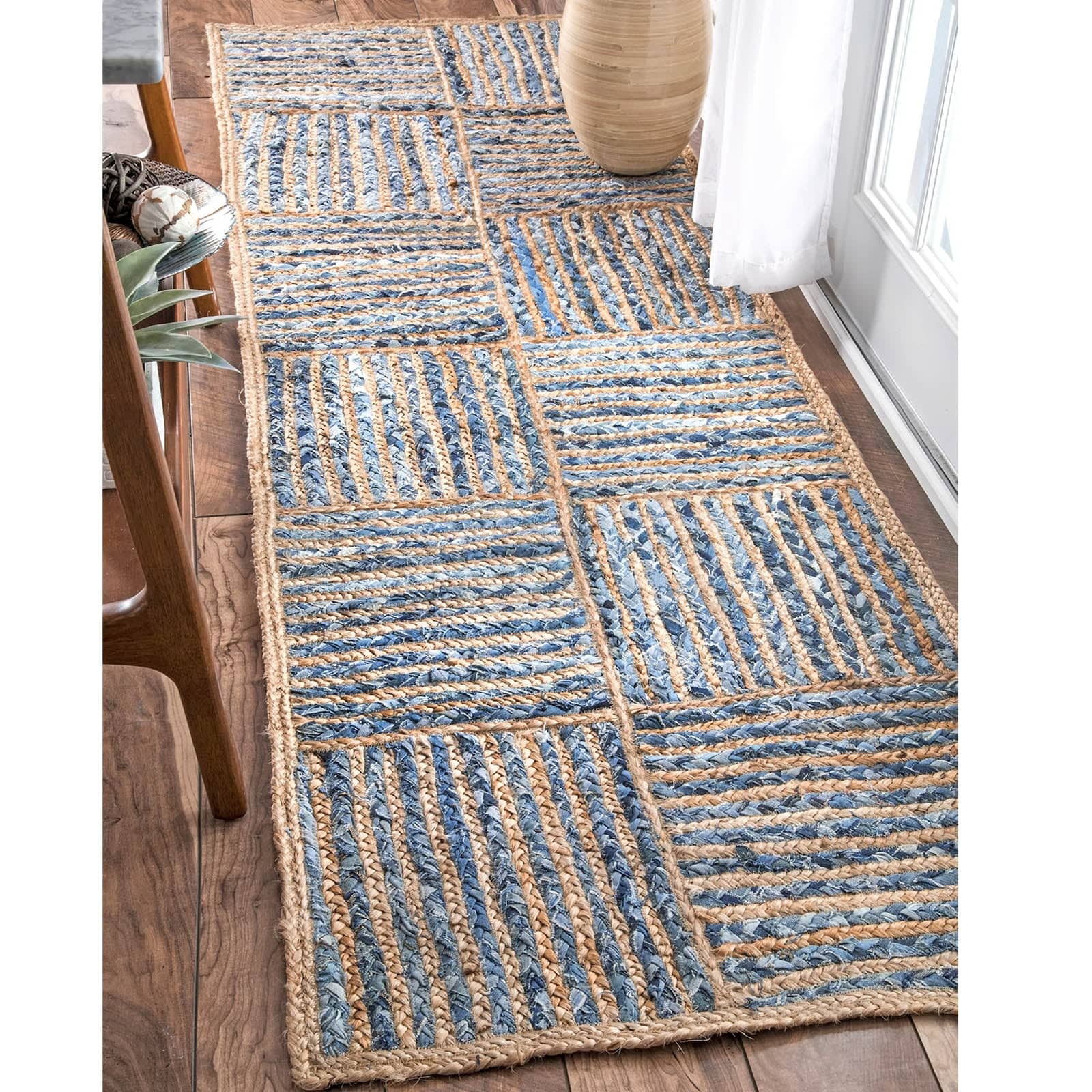 230X160 Cm Braided Handmade Jute Rug Jh-2346-L - Rugs - ebarza Furniture UAE | Shop Modern Furniture in Abu Dhabi & Dubai - مفروشات ايبازرا في الامارات | تسوق اثاث عصري وديكورات مميزة في دبي وابوظبي