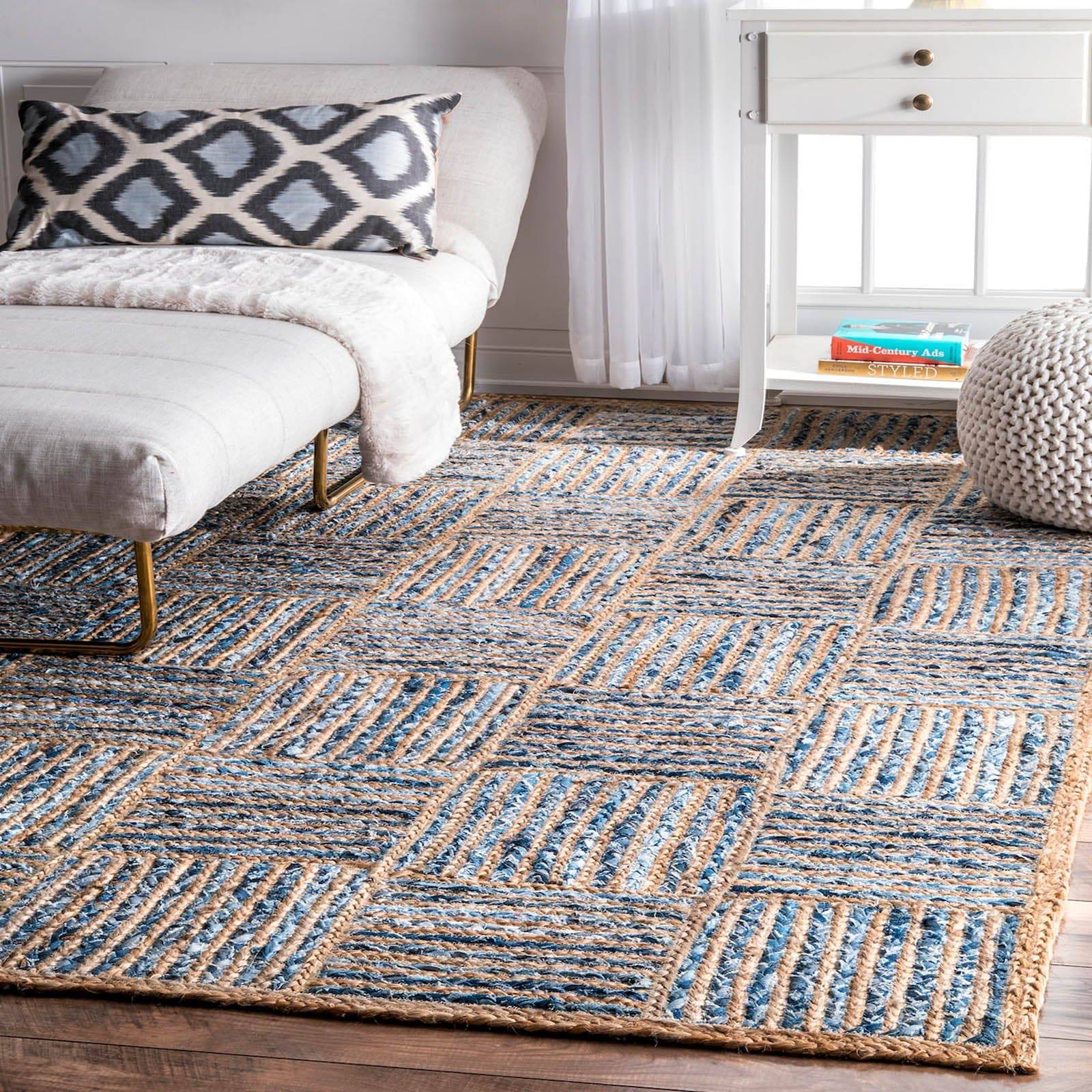 230X160 Cm Braided Handmade Jute Rug Jh-2346-L - Rugs - ebarza Furniture UAE | Shop Modern Furniture in Abu Dhabi & Dubai - مفروشات ايبازرا في الامارات | تسوق اثاث عصري وديكورات مميزة في دبي وابوظبي