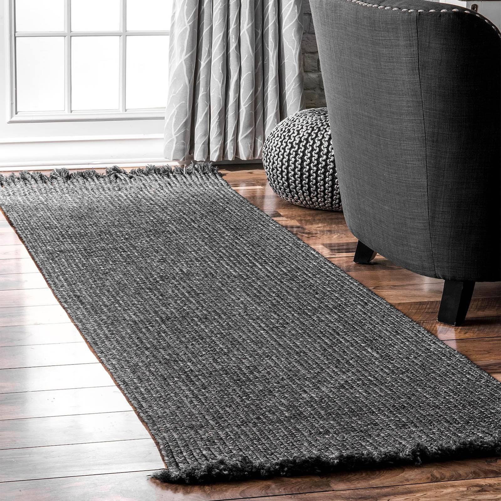 230X160 Cm Braided Handmade Jute Rug Jh-2348-L - Rugs - ebarza Furniture UAE | Shop Modern Furniture in Abu Dhabi & Dubai - مفروشات ايبازرا في الامارات | تسوق اثاث عصري وديكورات مميزة في دبي وابوظبي
