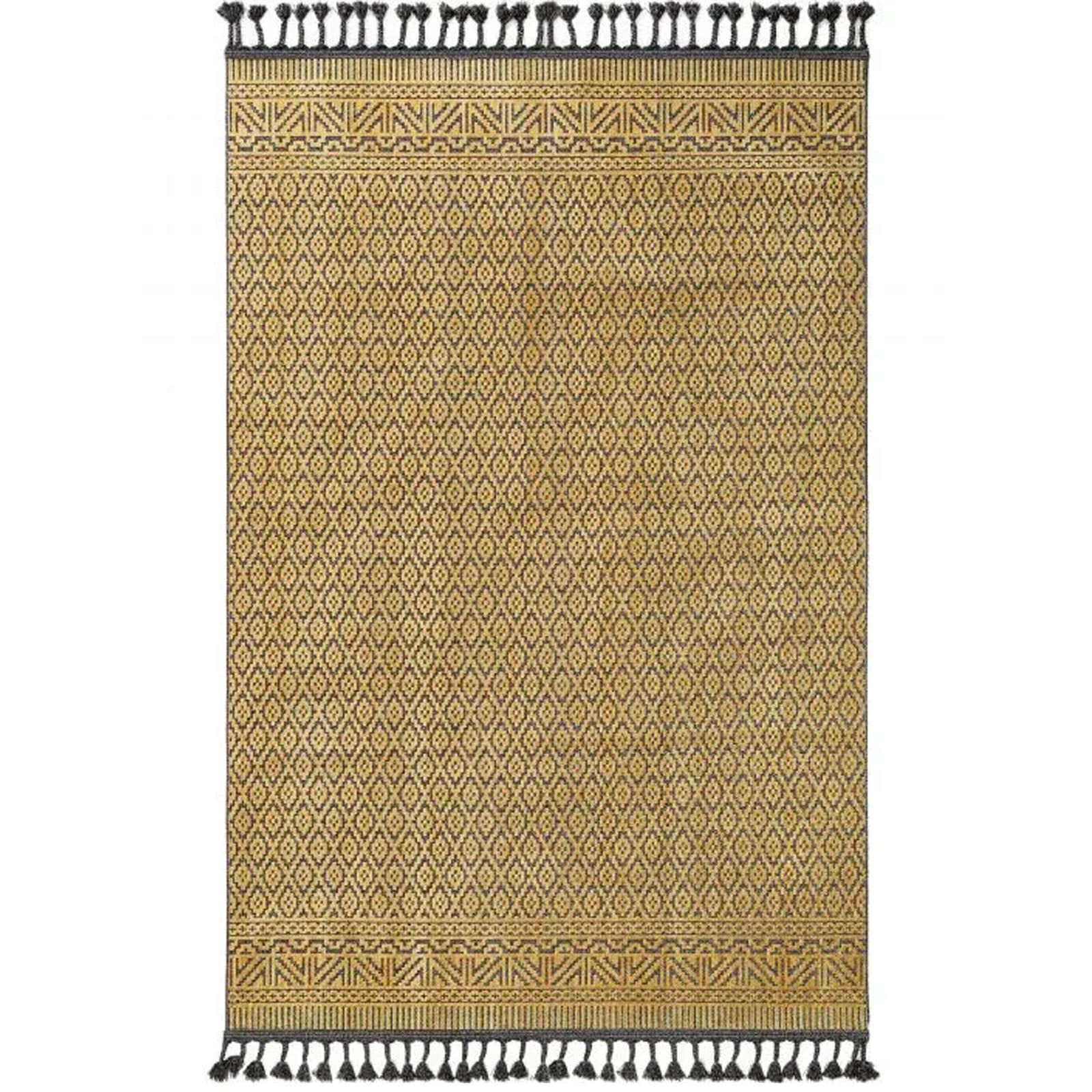 230X160 Cm Handmade Wool Rug Artik-Ark-132-Gold-L - Rugs - ebarza Furniture UAE | Shop Modern Furniture in Abu Dhabi & Dubai - مفروشات ايبازرا في الامارات | تسوق اثاث عصري وديكورات مميزة في دبي وابوظبي
