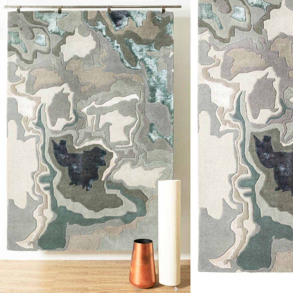 230X160 Cm Handmade Wool Rug Jh-20728-L - Rugs - ebarza Furniture UAE | Shop Modern Furniture in Abu Dhabi & Dubai - مفروشات ايبازرا في الامارات | تسوق اثاث عصري وديكورات مميزة في دبي وابوظبي