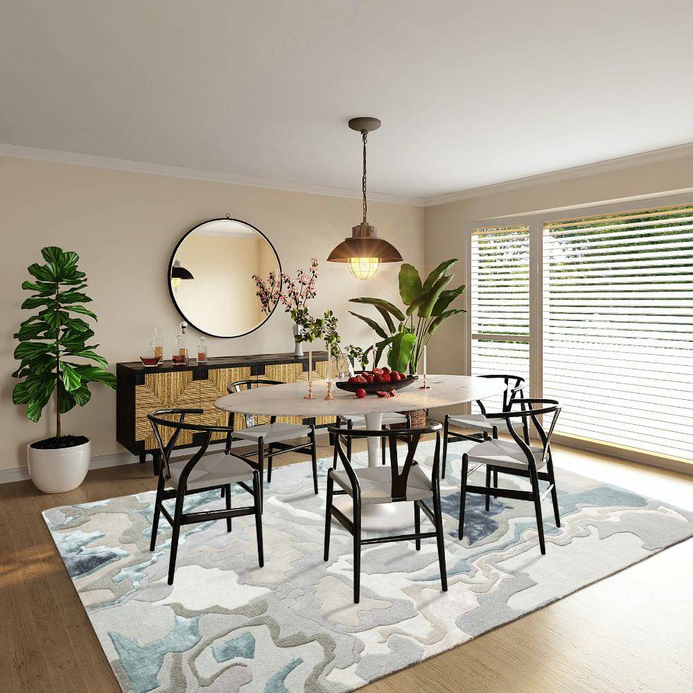 230X160 Cm Handmade Wool Rug Jh-20728-L - Rugs - ebarza Furniture UAE | Shop Modern Furniture in Abu Dhabi & Dubai - مفروشات ايبازرا في الامارات | تسوق اثاث عصري وديكورات مميزة في دبي وابوظبي