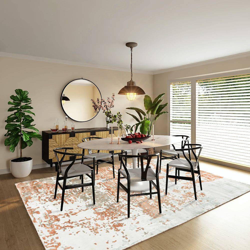 230X160 Cm Handmade Wool Rug Jh-20732-L - Rugs - ebarza Furniture UAE | Shop Modern Furniture in Abu Dhabi & Dubai - مفروشات ايبازرا في الامارات | تسوق اثاث عصري وديكورات مميزة في دبي وابوظبي